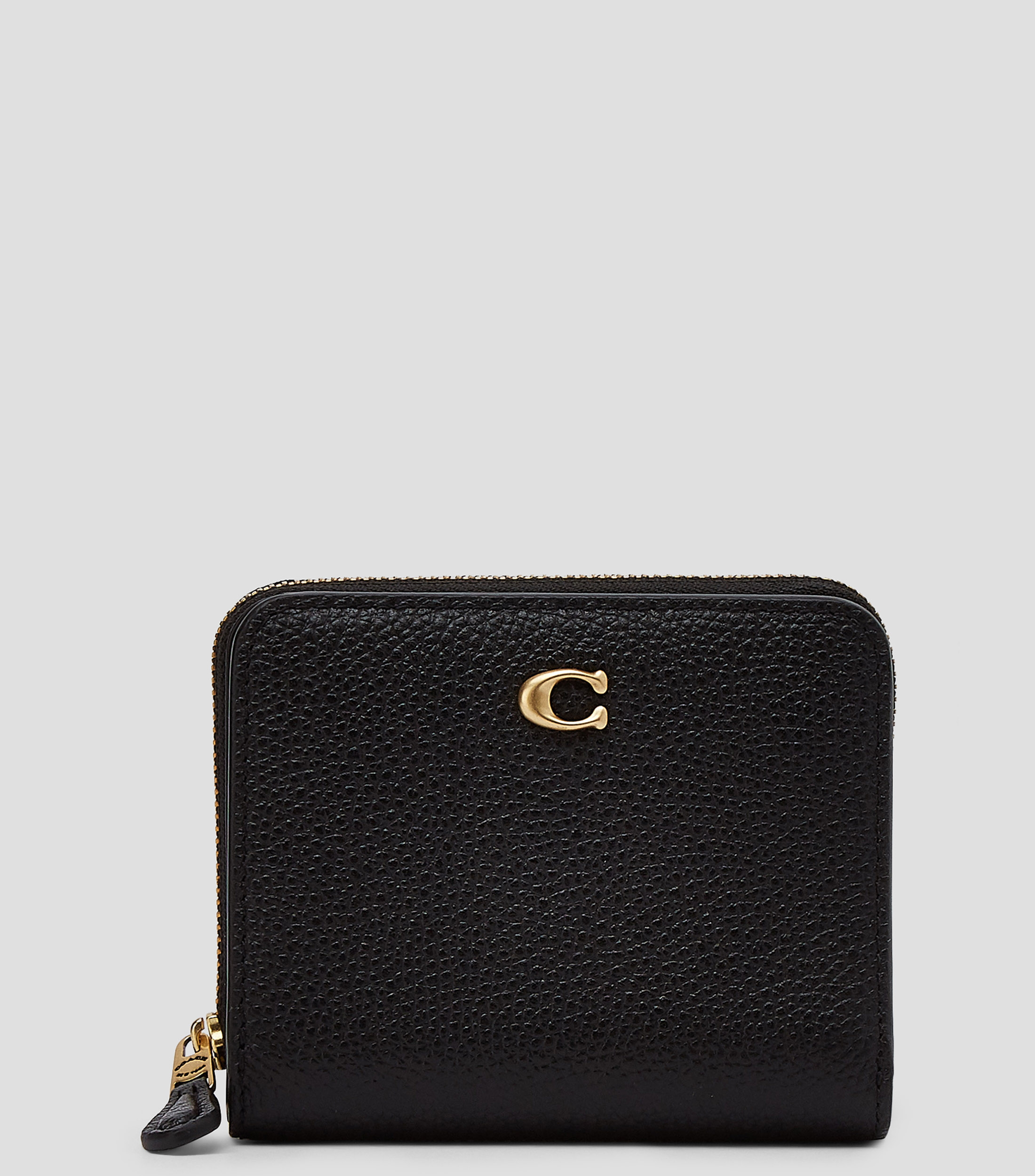 Cartera negra en piel lisa Mujer