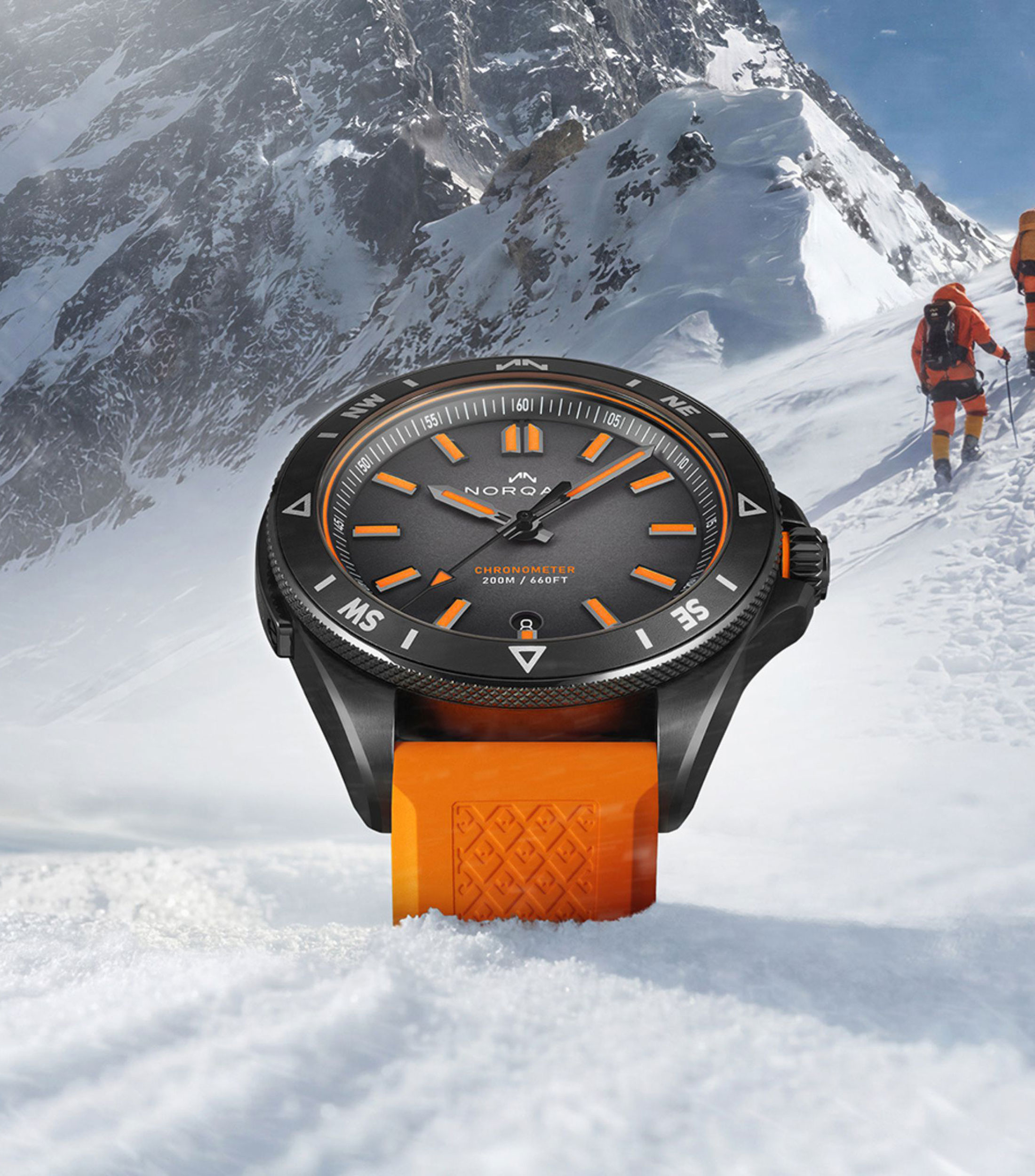 Reloj para Hombre Adventure Neverest Deportivo Negro, Naranja