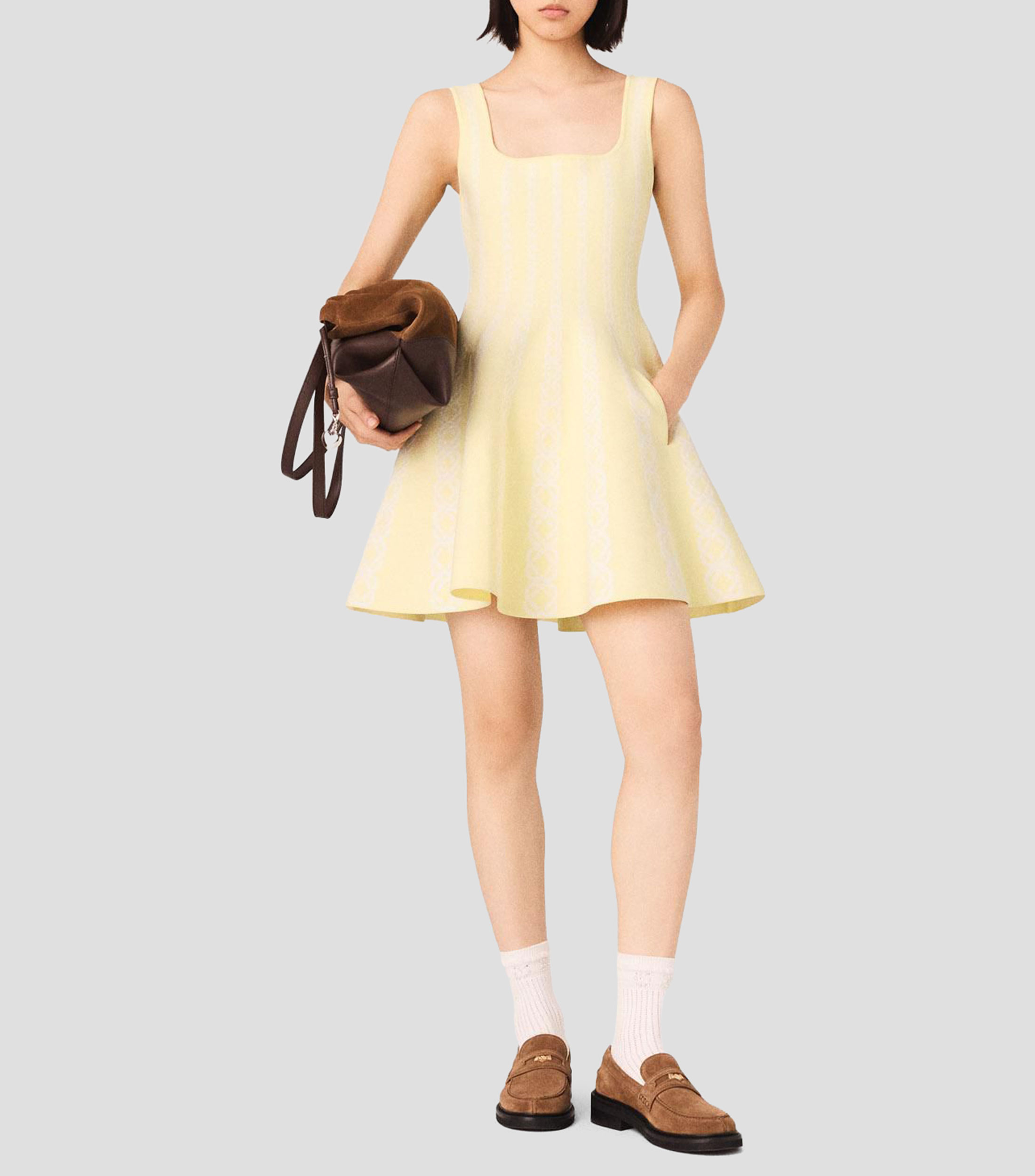 Vestido corto con estampado Mujer