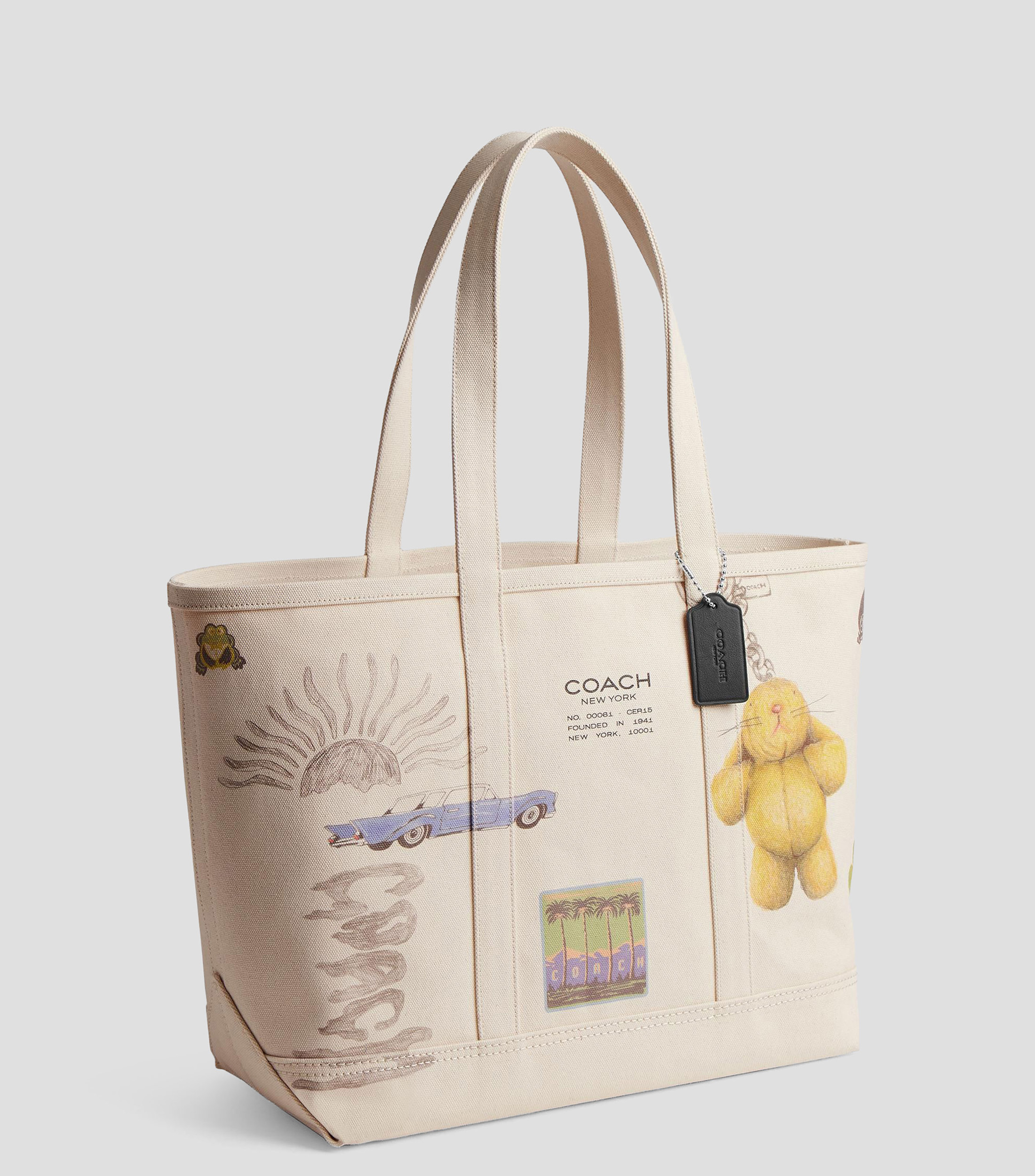 Bolsa tote beige Utility estampada Mujer