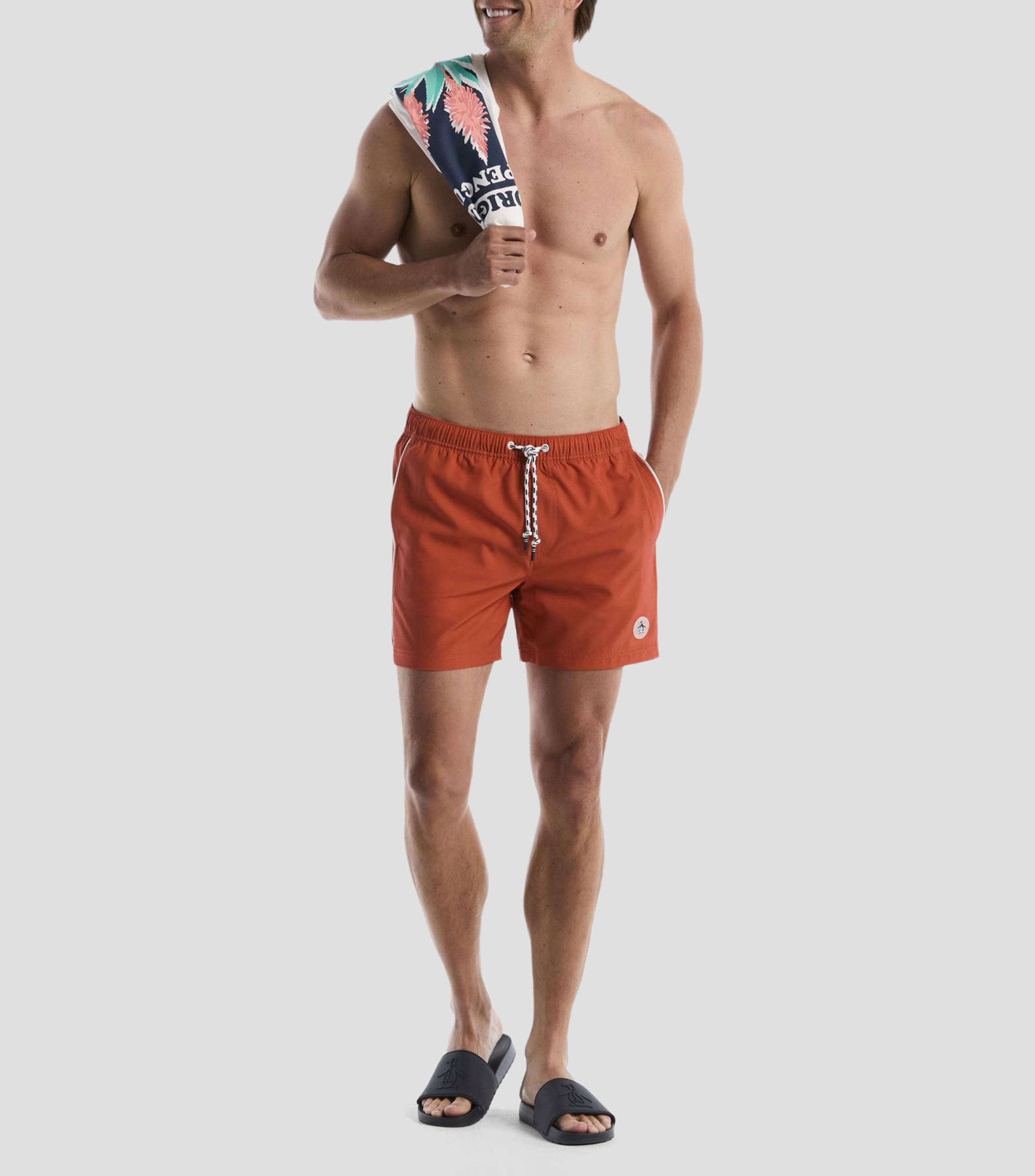 Traje de baño corto Volley Earl liso Hombre