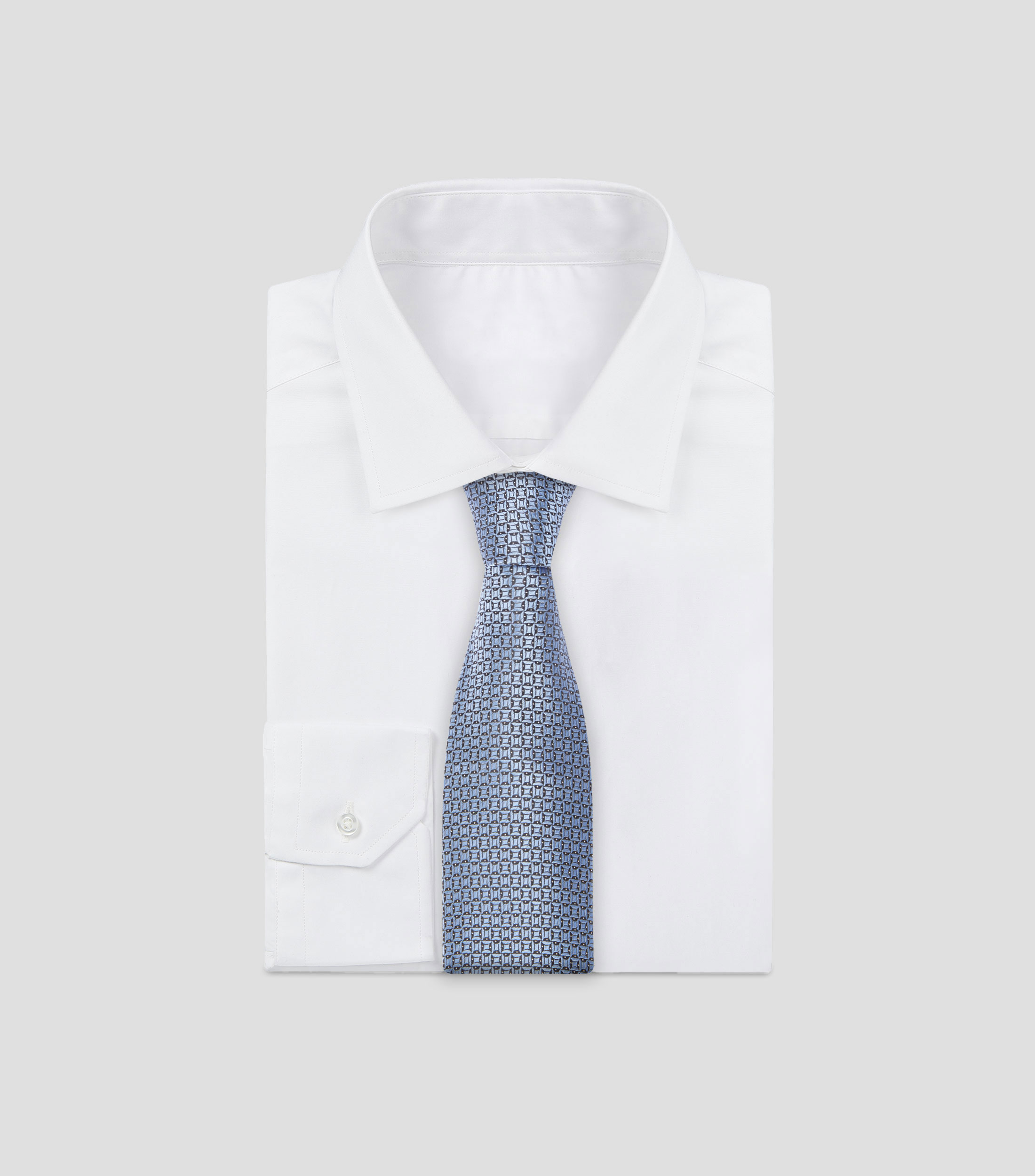 Corbata ancha en seda monogram
