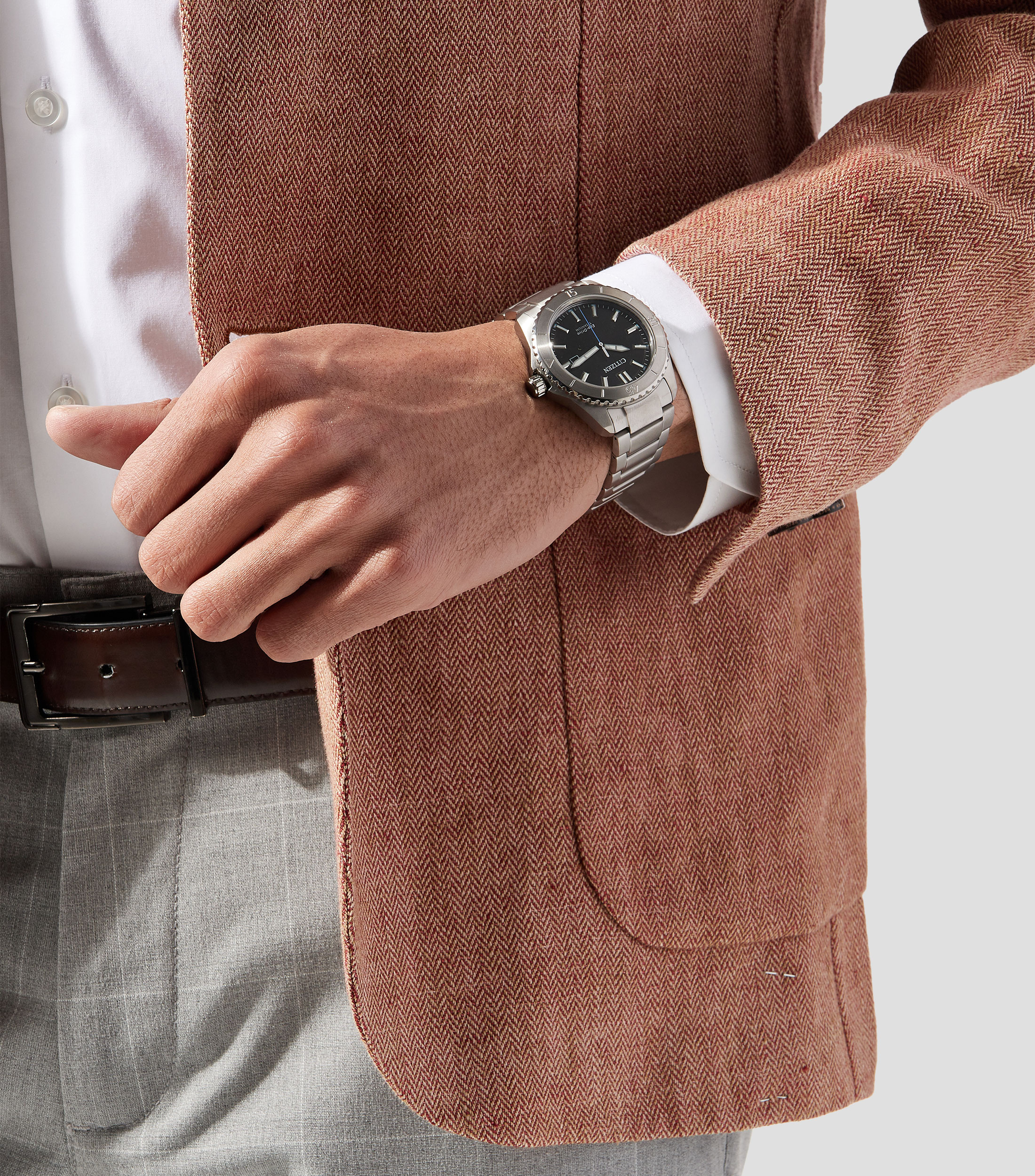Reloj para Hombre Brycen Weekender Titanio Deportivo Plateado
