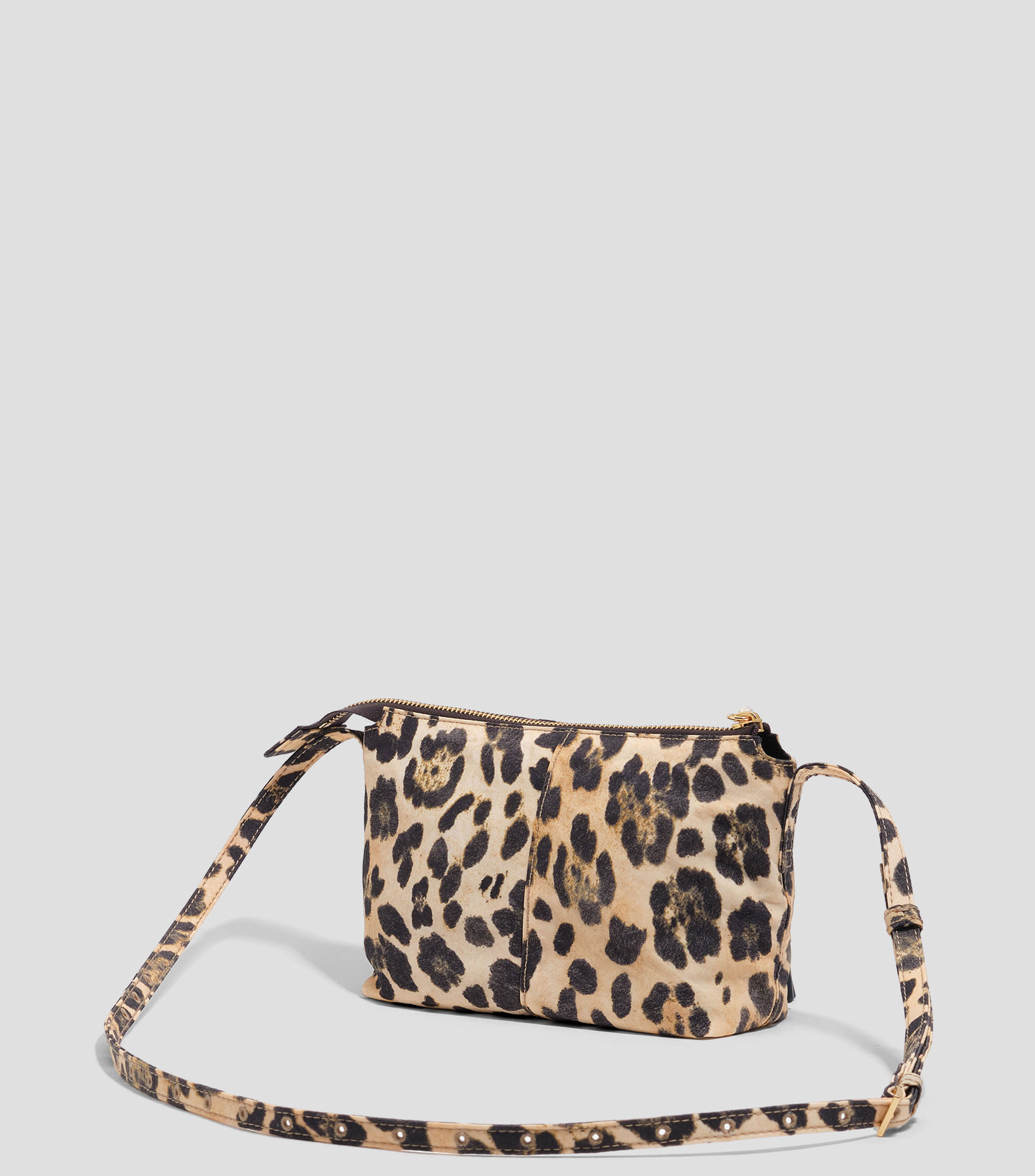 Bolsa mini nylon leopardo natural Mujer