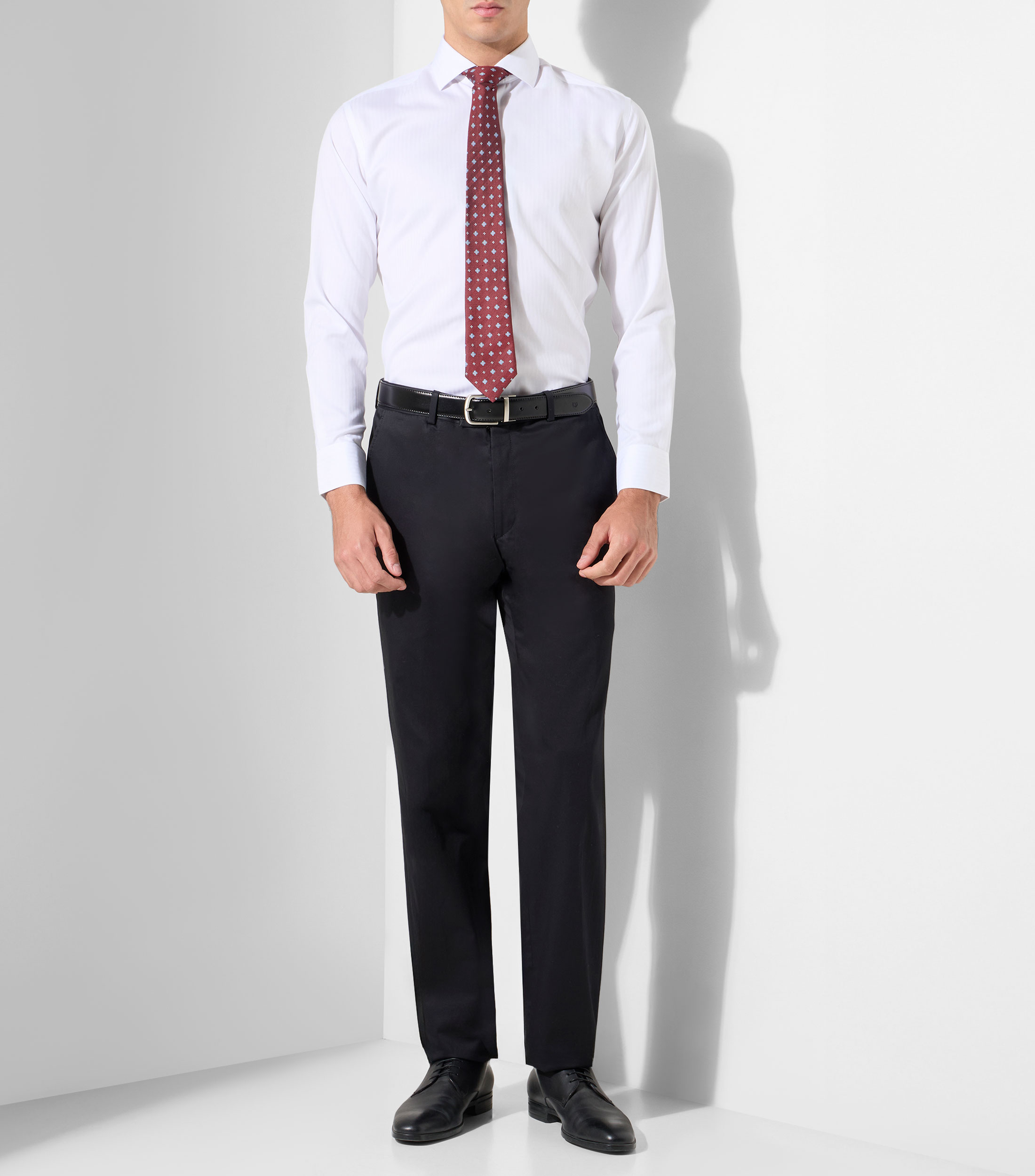 Camisa de vestir con rayas con manga larga Hombre