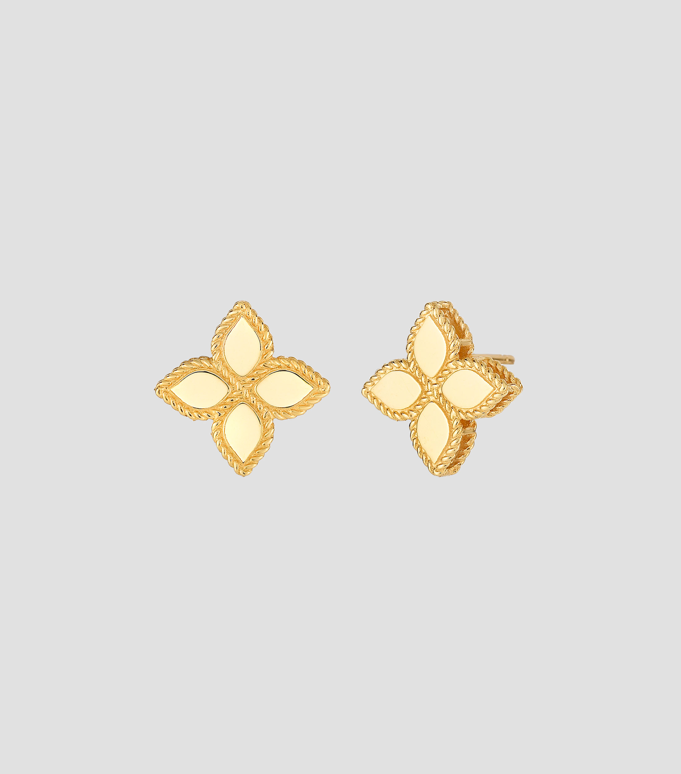 Aretes en oro amarillo de 18 kilates Princess Flower con diamantes Mujer