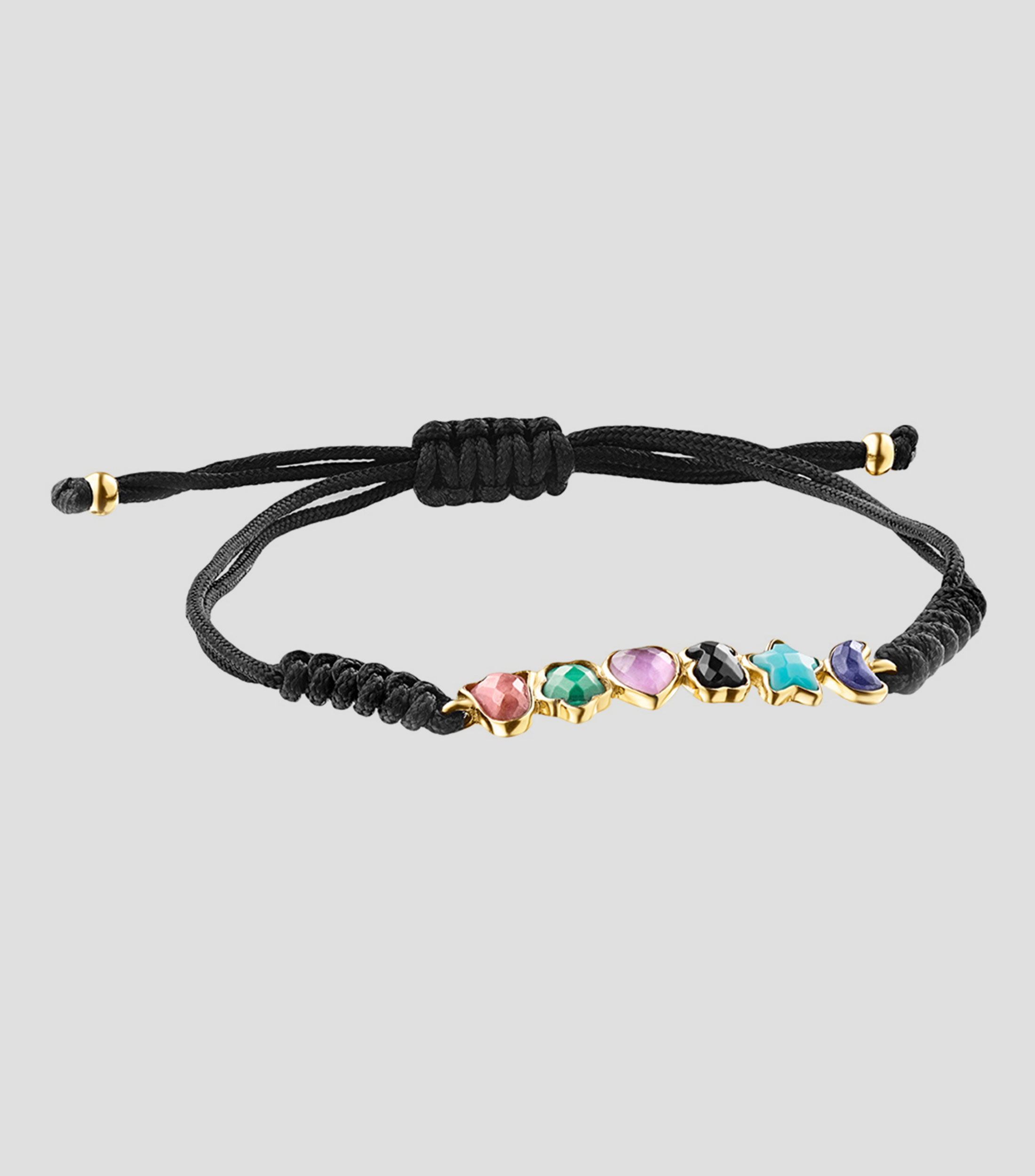 Pulsera en plata con rodonita, sodalita, ónix, turquesa, amatista y malaquita Mujer