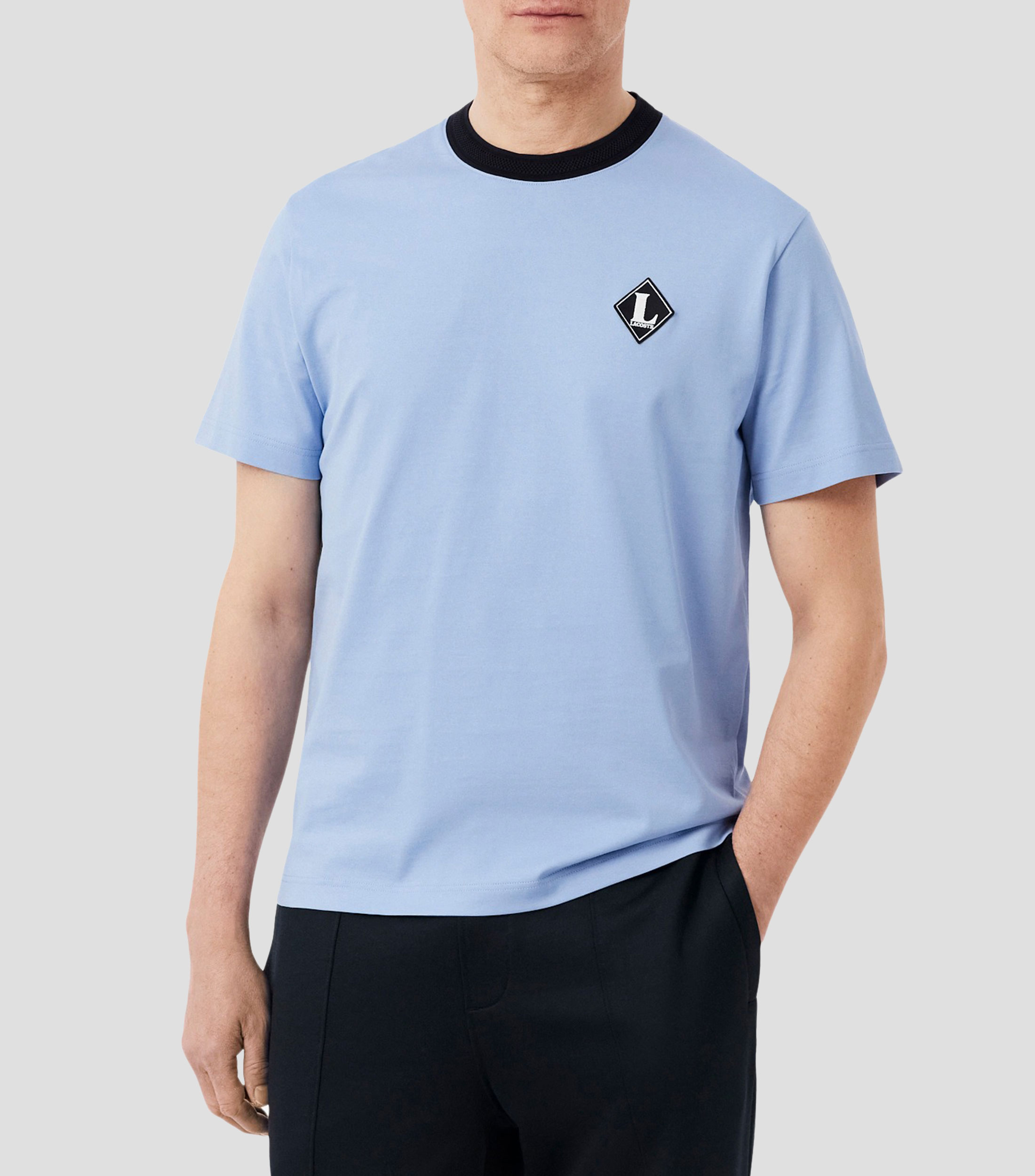 Playera cuello redondo manga corta lisa Hombre