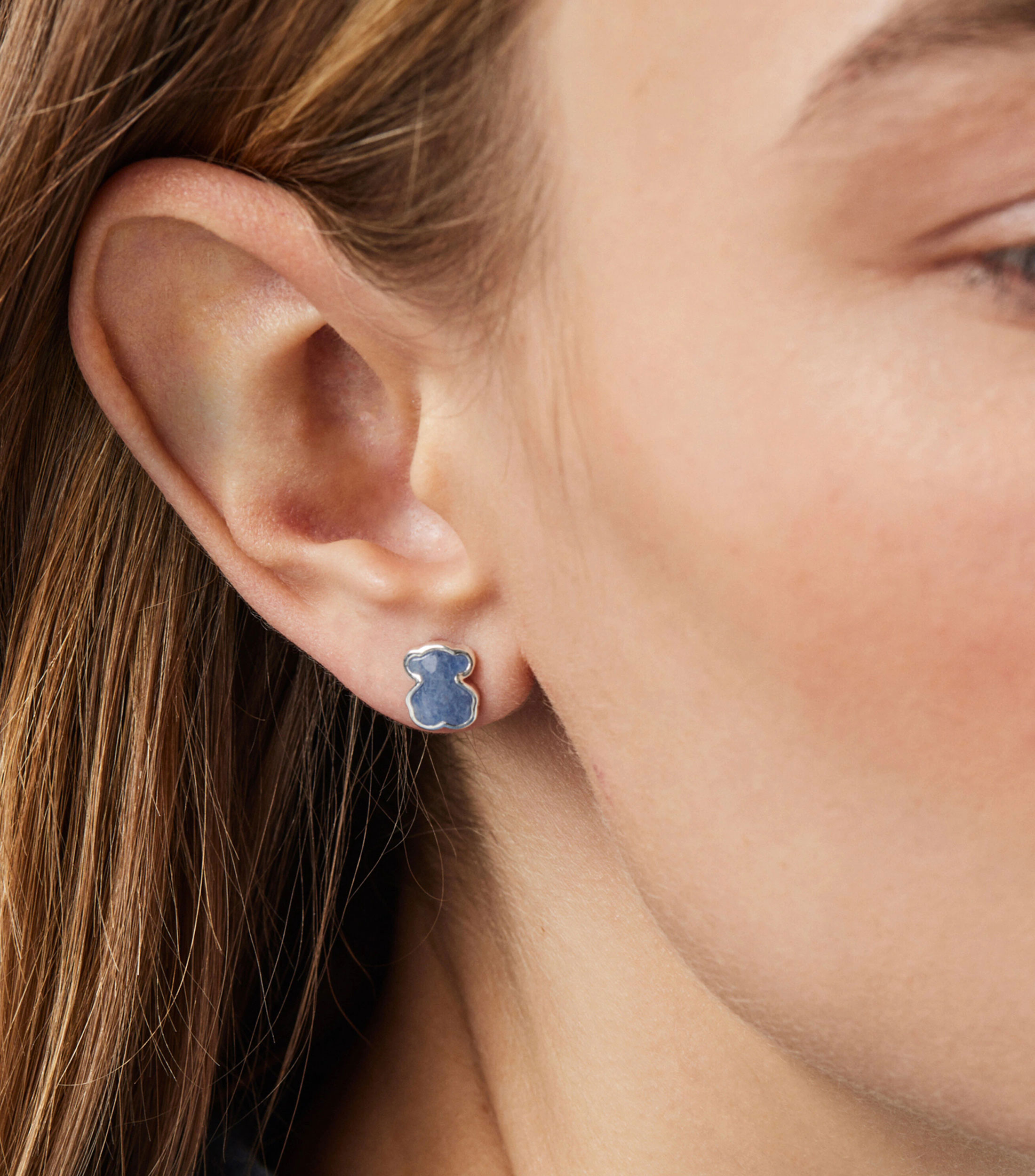 Aretes en plata New Color Mujer