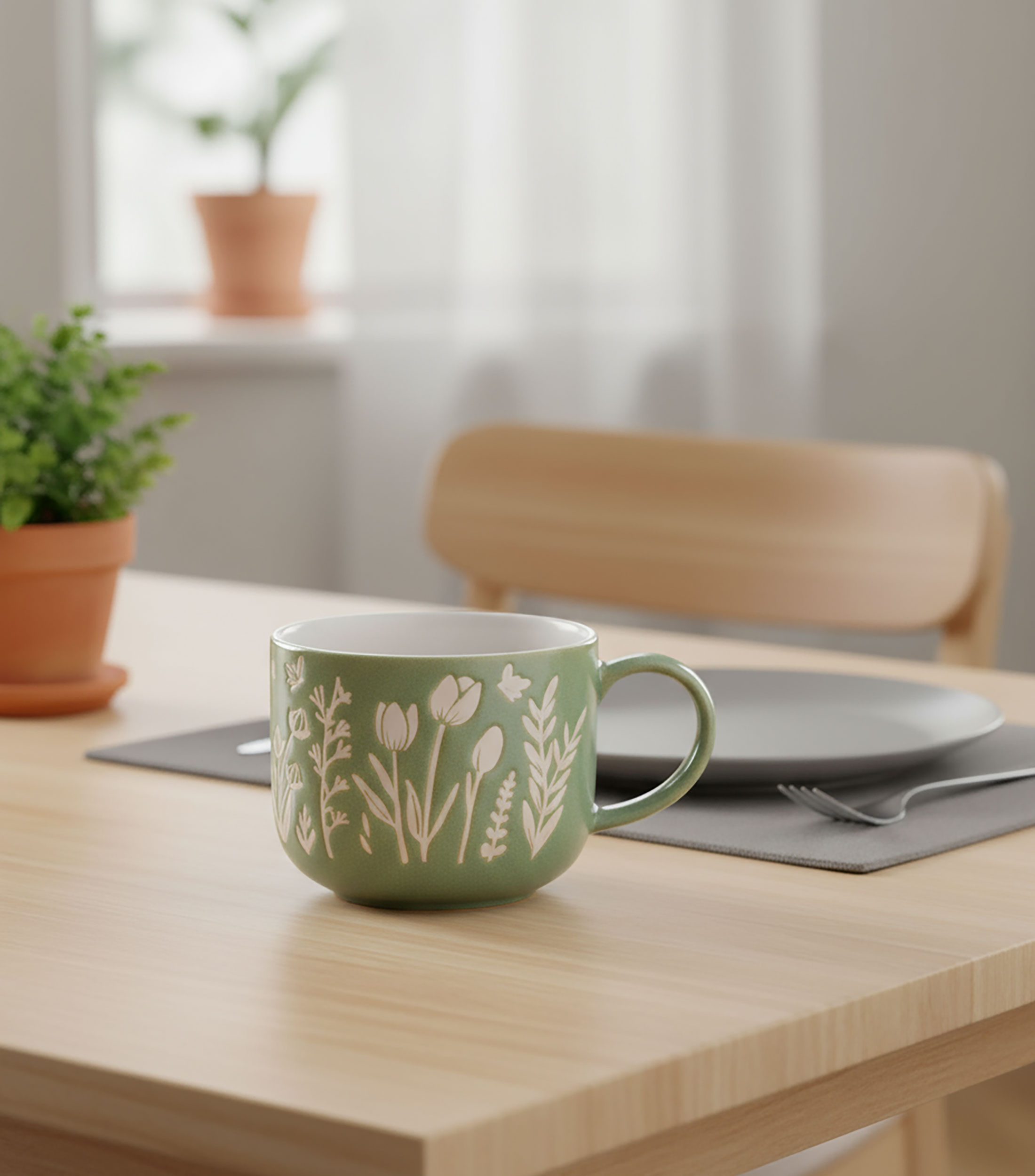 Taza con Flores