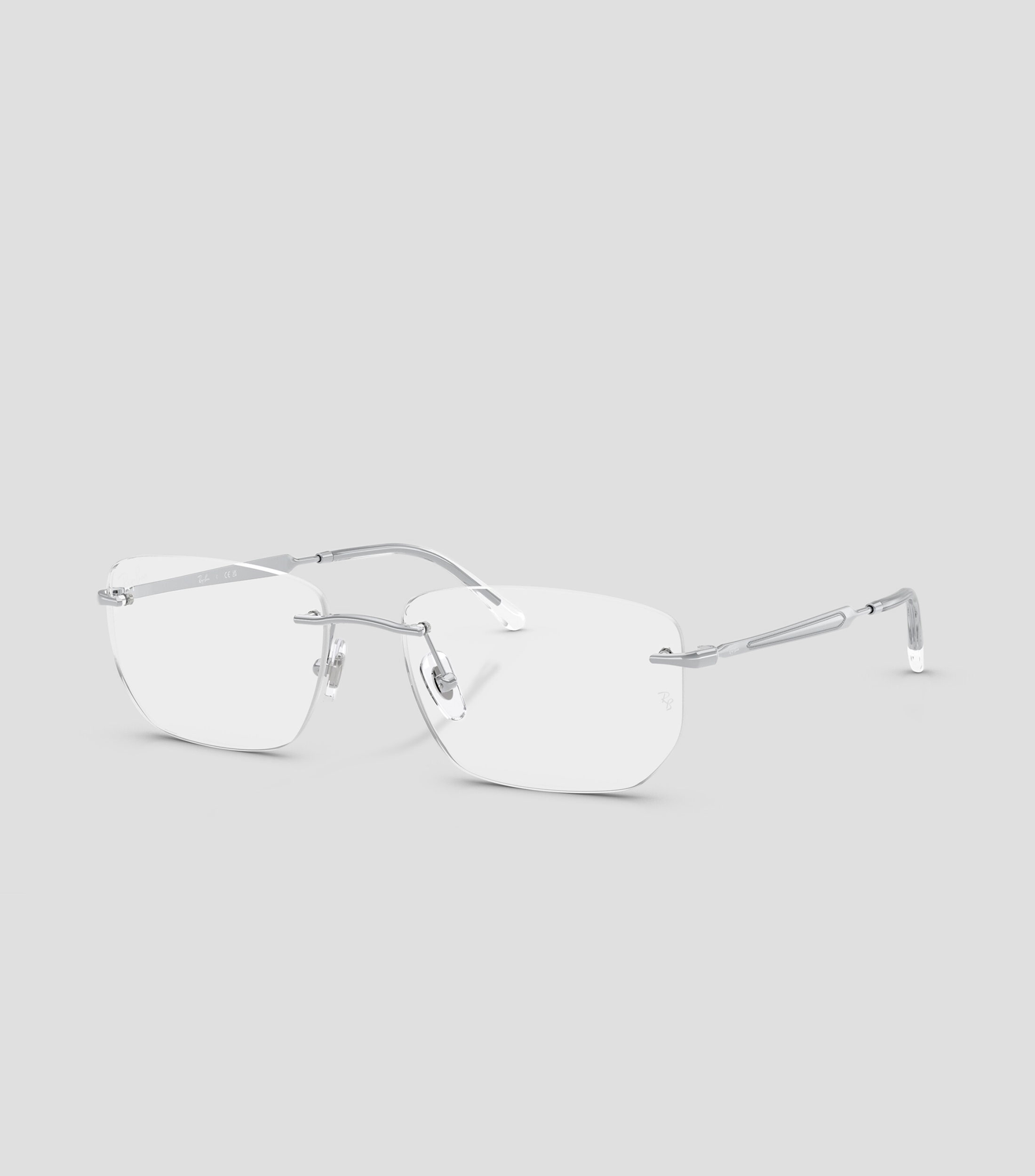 Lentes rectangulares plateados Unisex