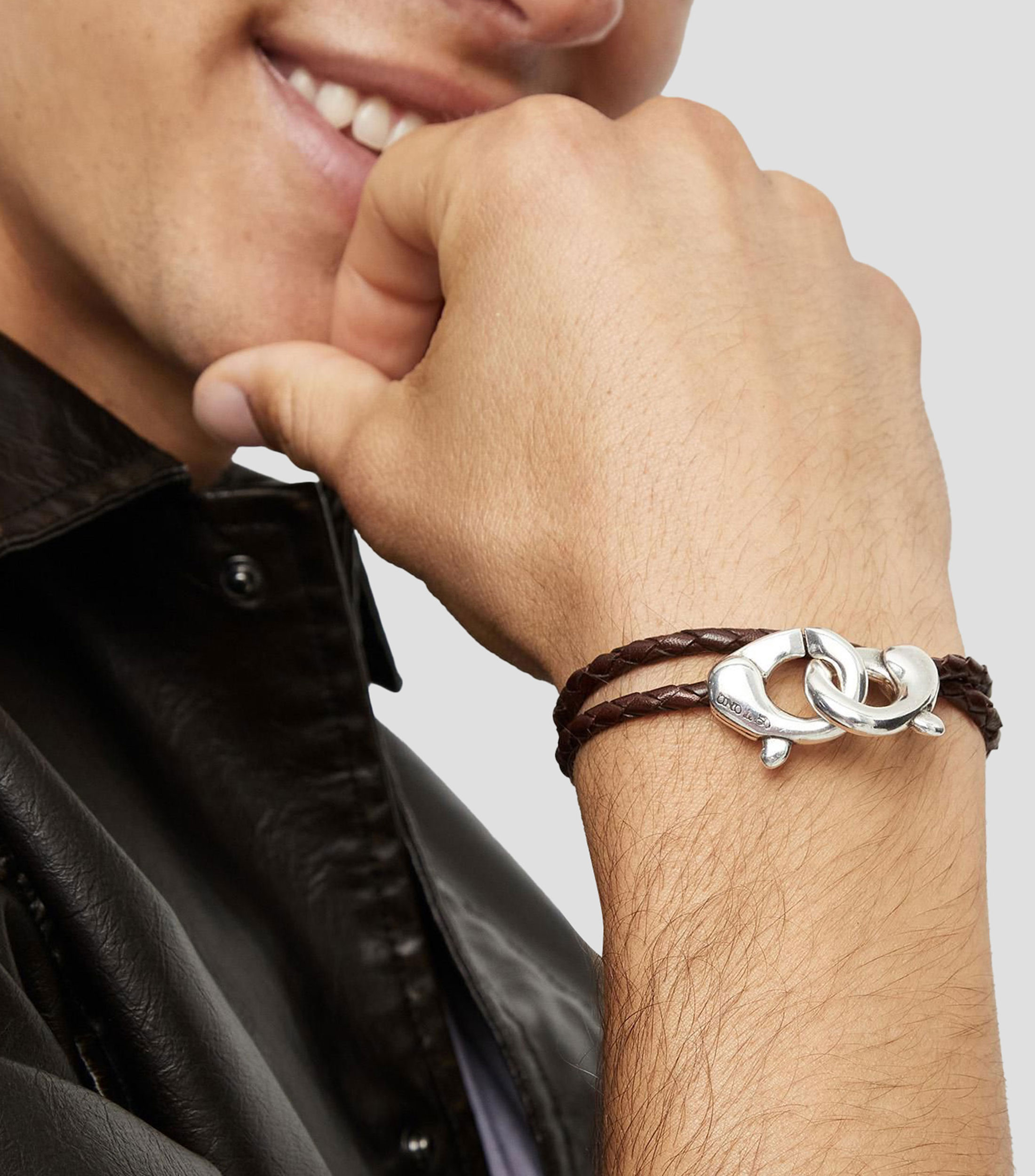 Pulsera doble de cuero Unisex