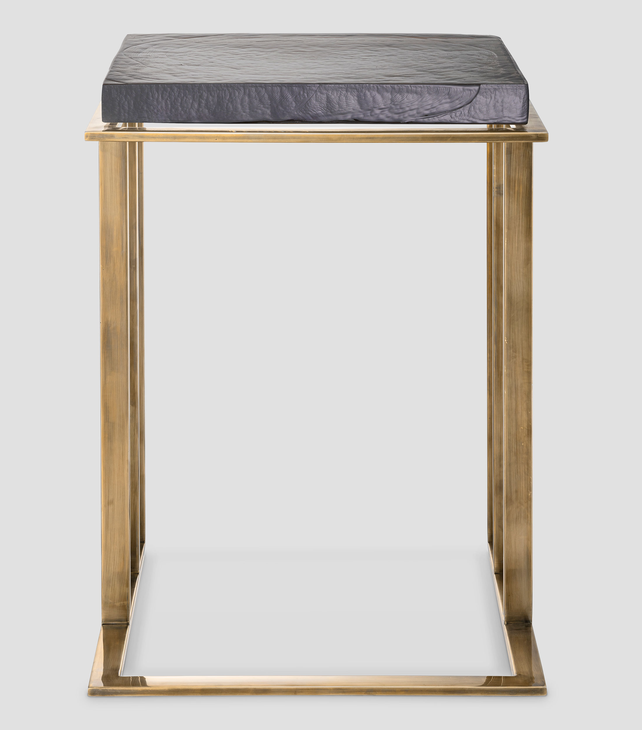 Mesa lateral Crescent en acero inoxidable