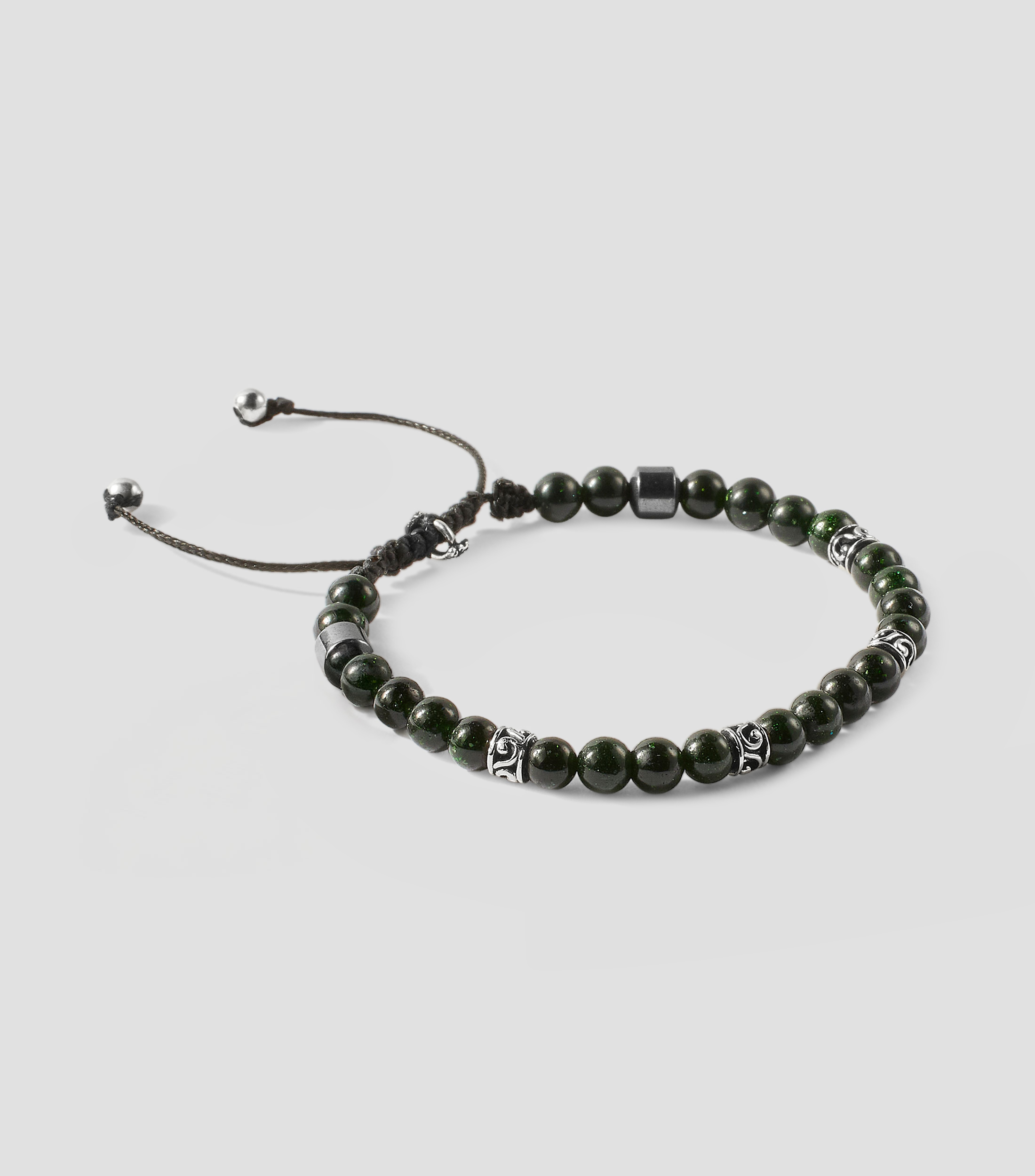 Pulsera con cuentas de piedra venturina Hombre