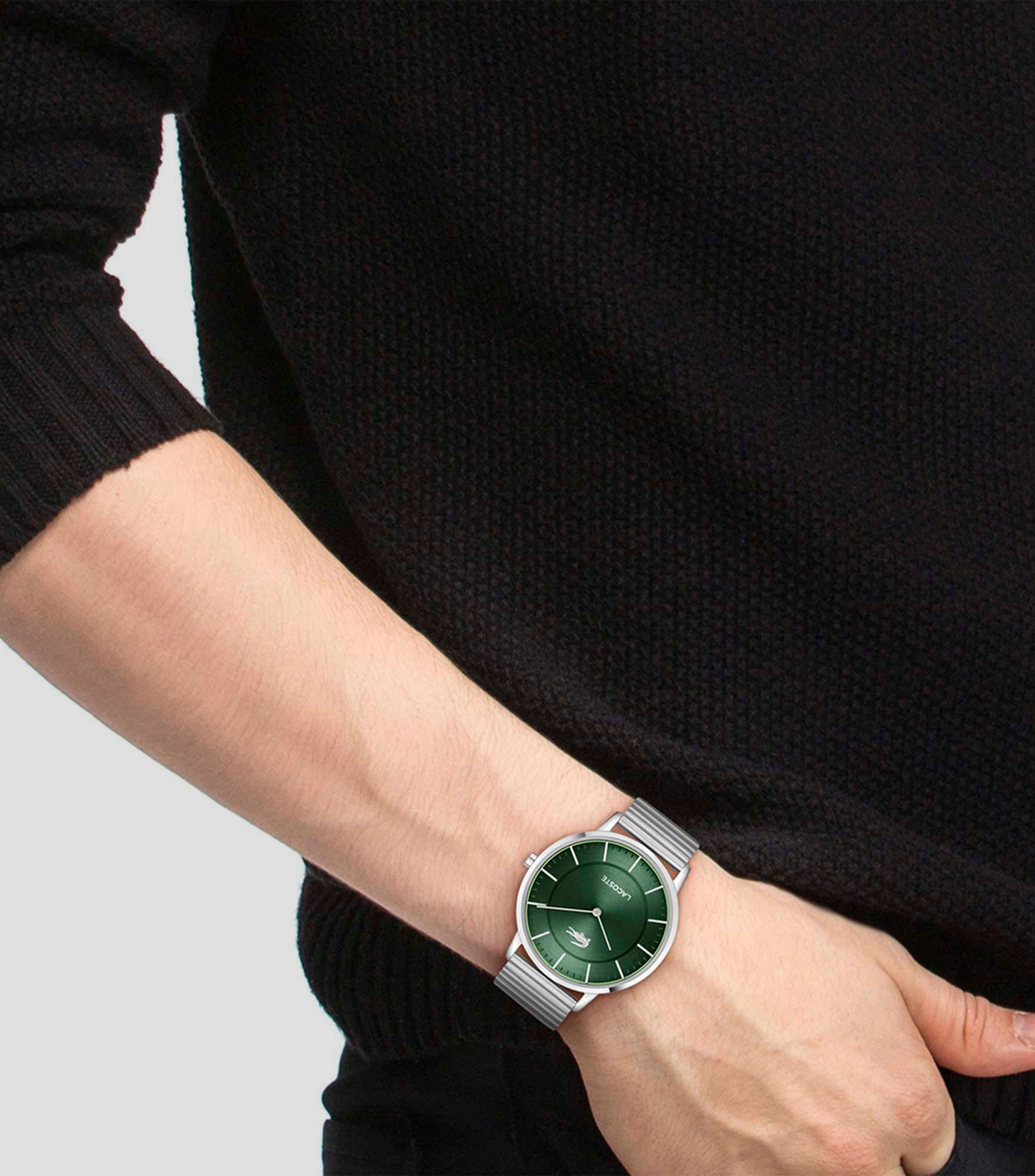 Reloj para Hombre Crocorigin Casual Verde, Plateado