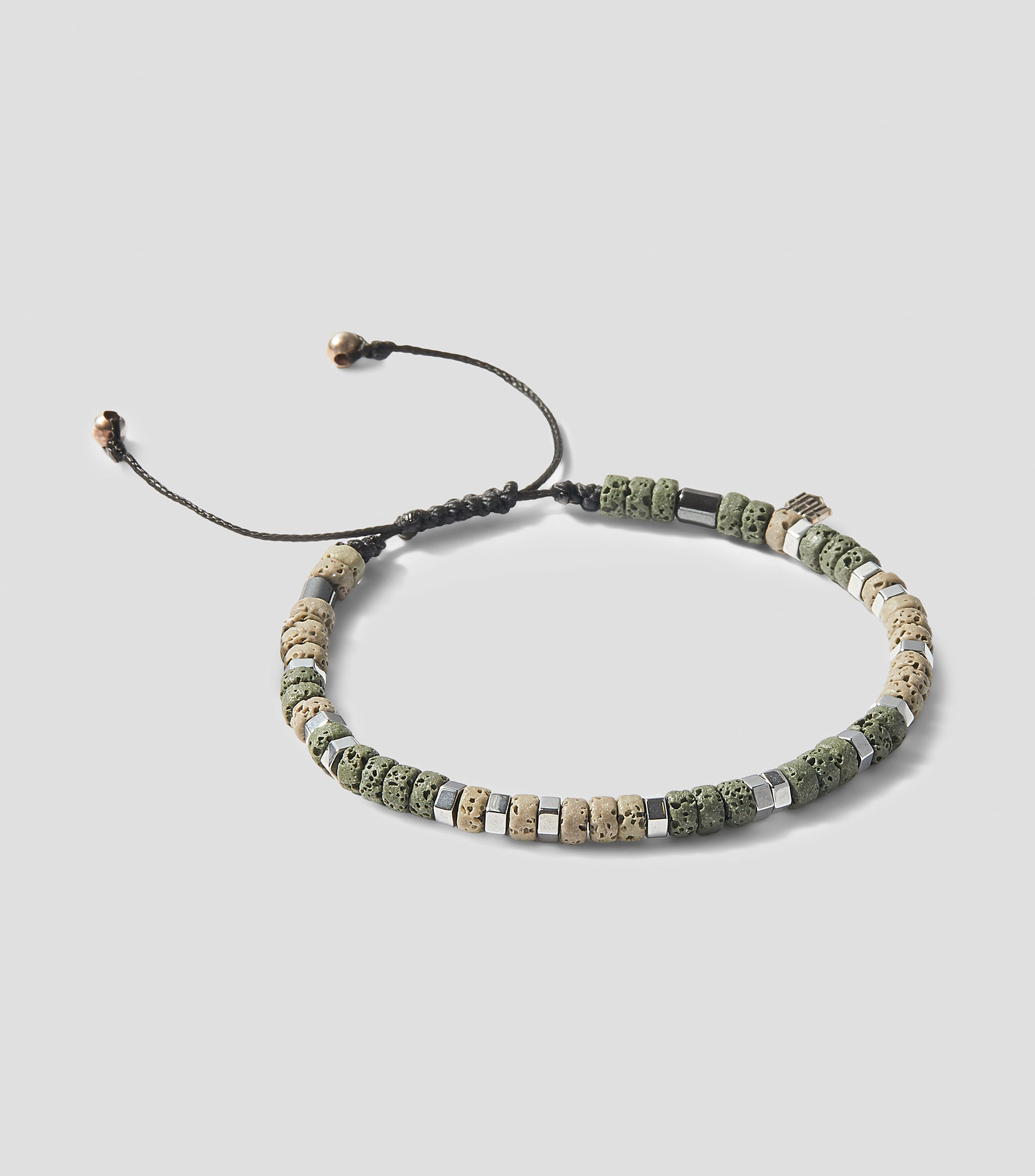Pulsera con piedra volcánica Hombre