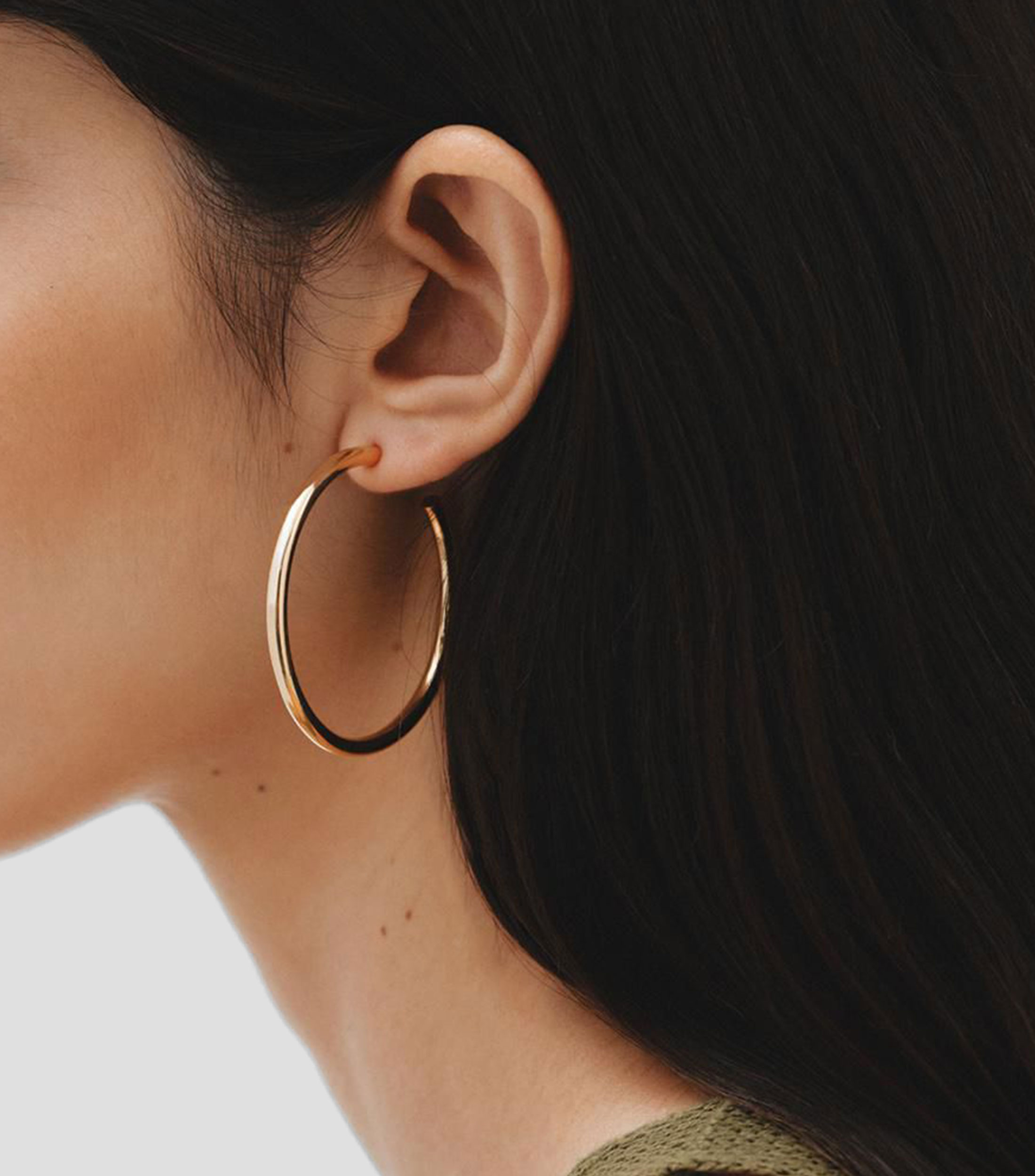 Pendientes de aro grandes en plata .925 Mujer