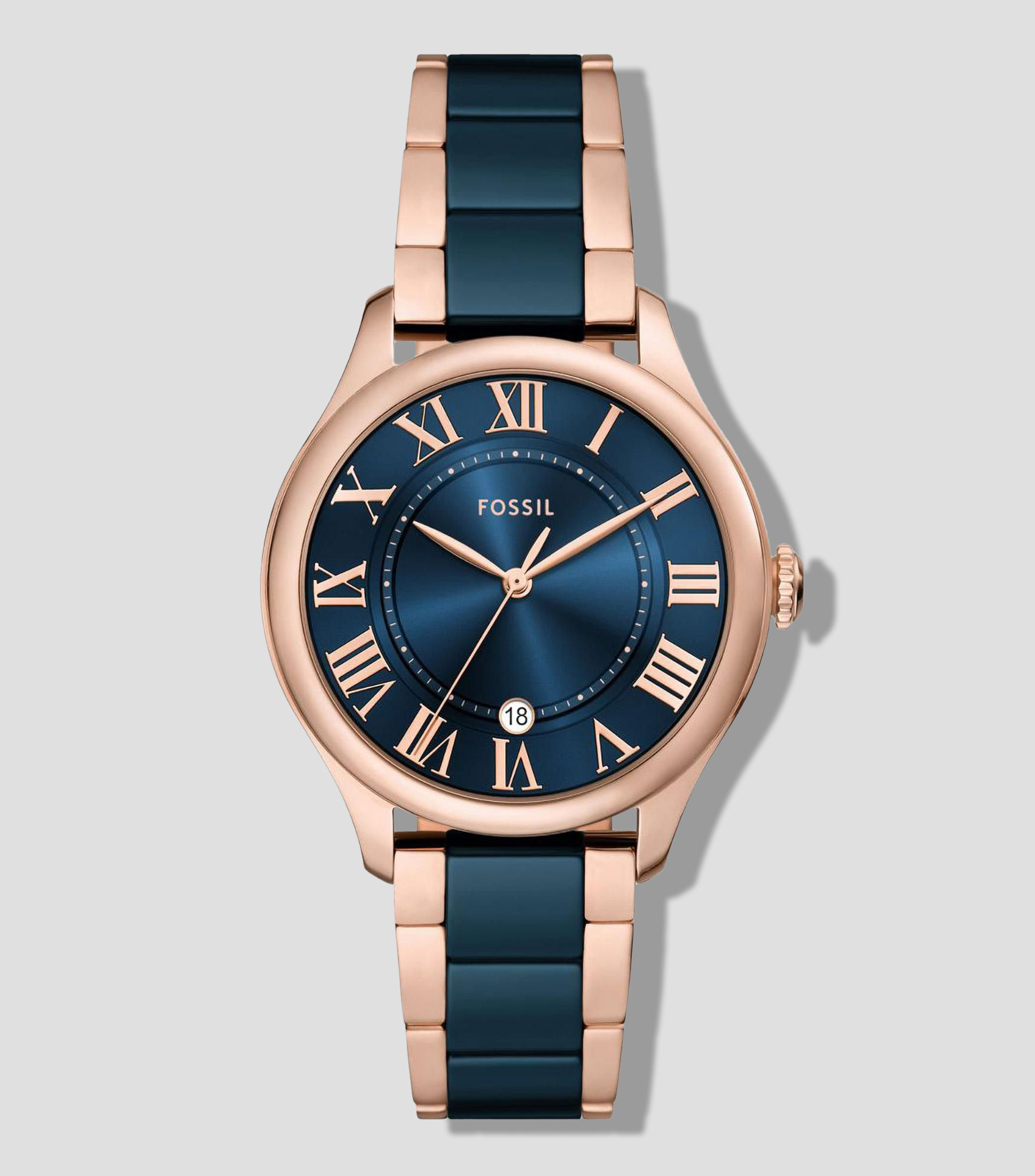 Reloj para Mujer Clasico Oro Rosa, Azul