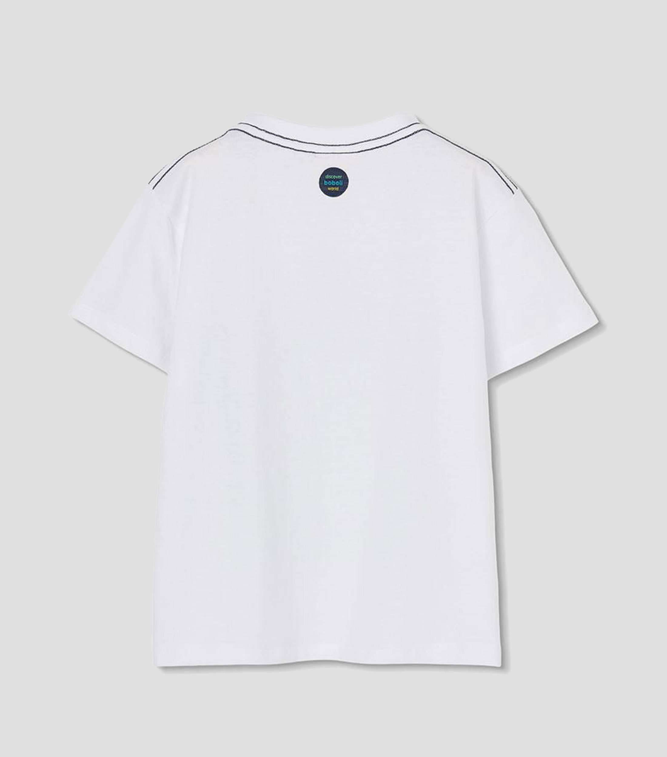 Playera cuello redondo manga corta estampada Niño