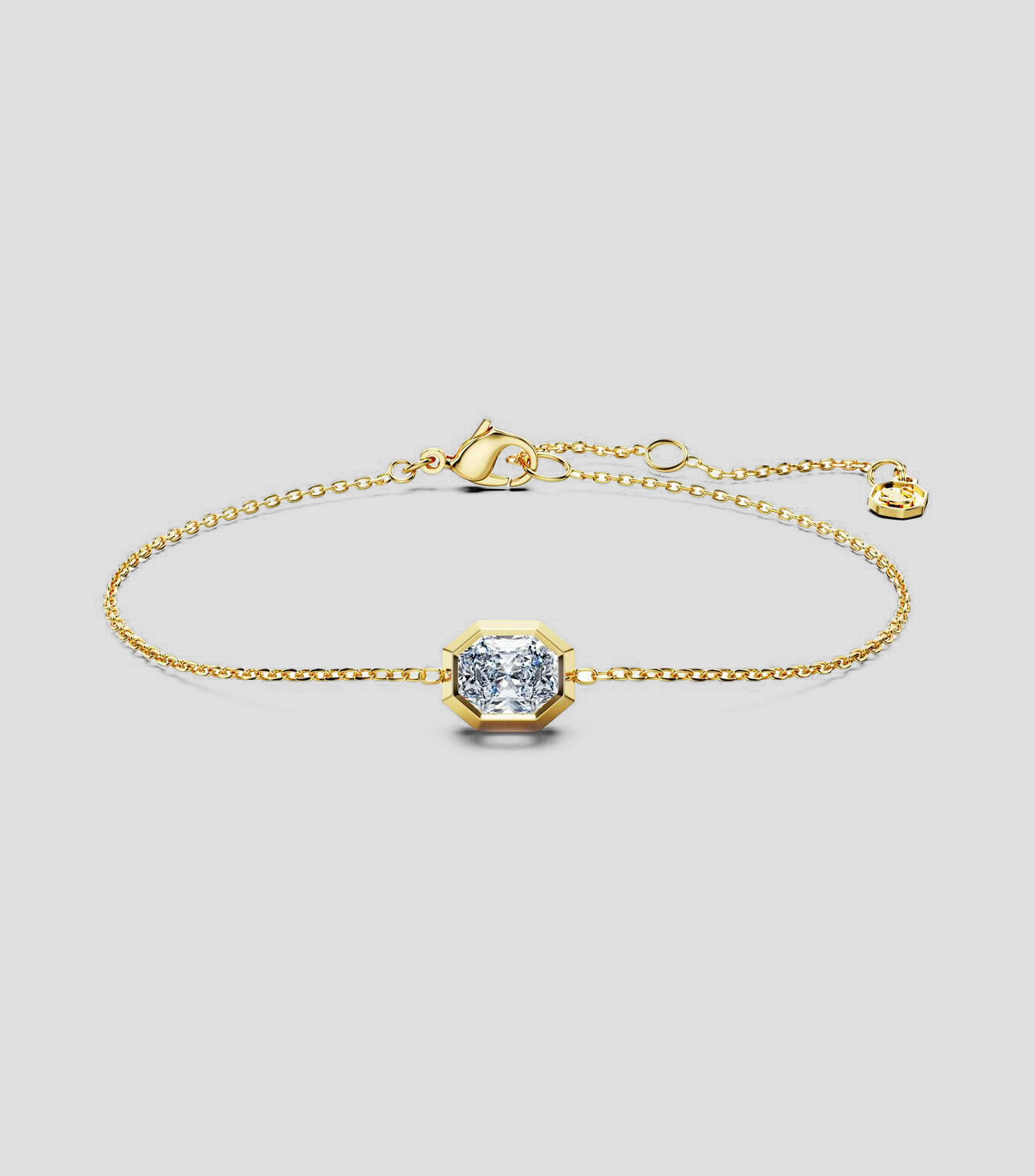 Pulsera en oro amarillo de 18 kilates con diamante Octagon Mujer