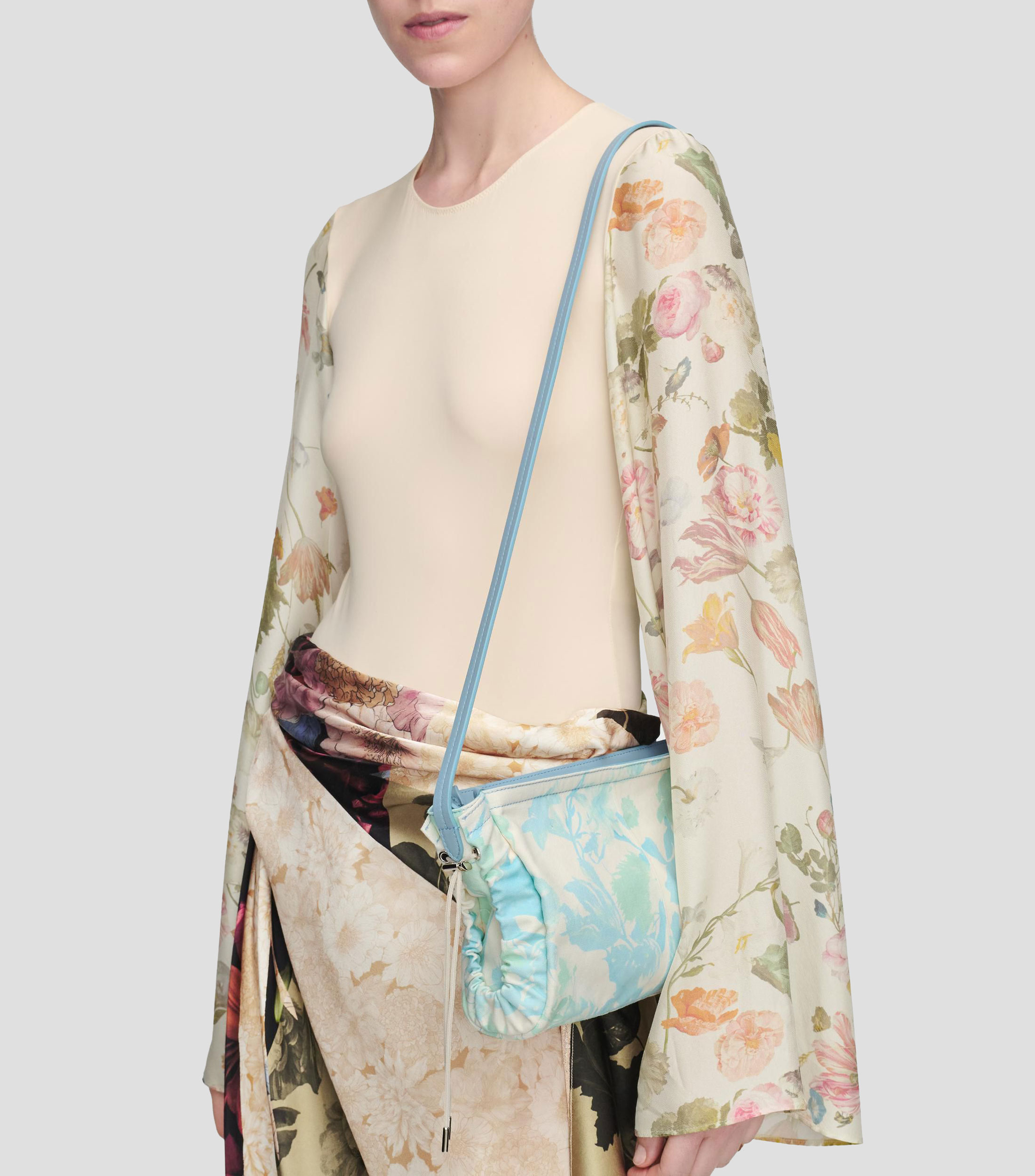 Bolsa shoulder Drawstring con estampado Mujer
