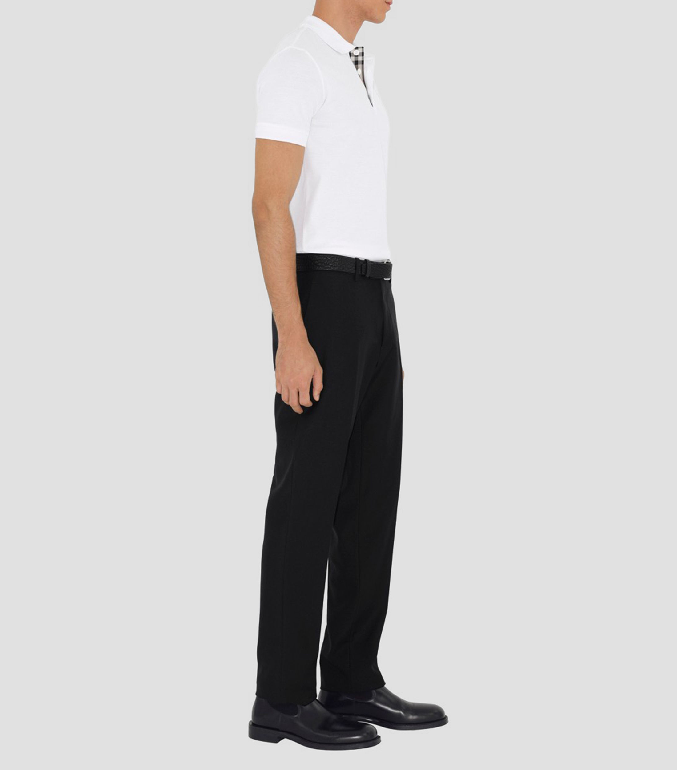 Playera tipo polo manga corta lisa Hombre