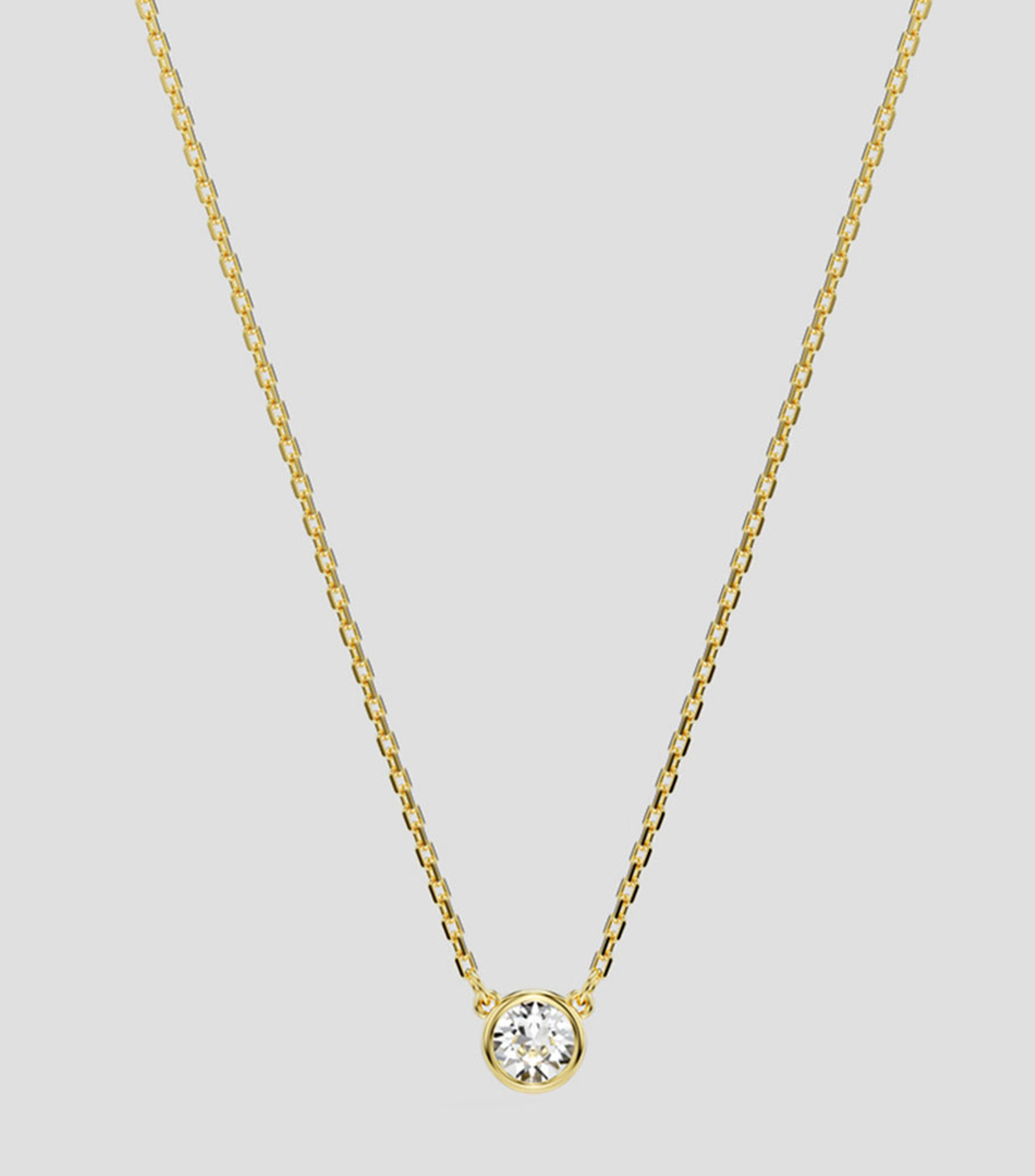 Collar con dije de zirconia blanca Mujer