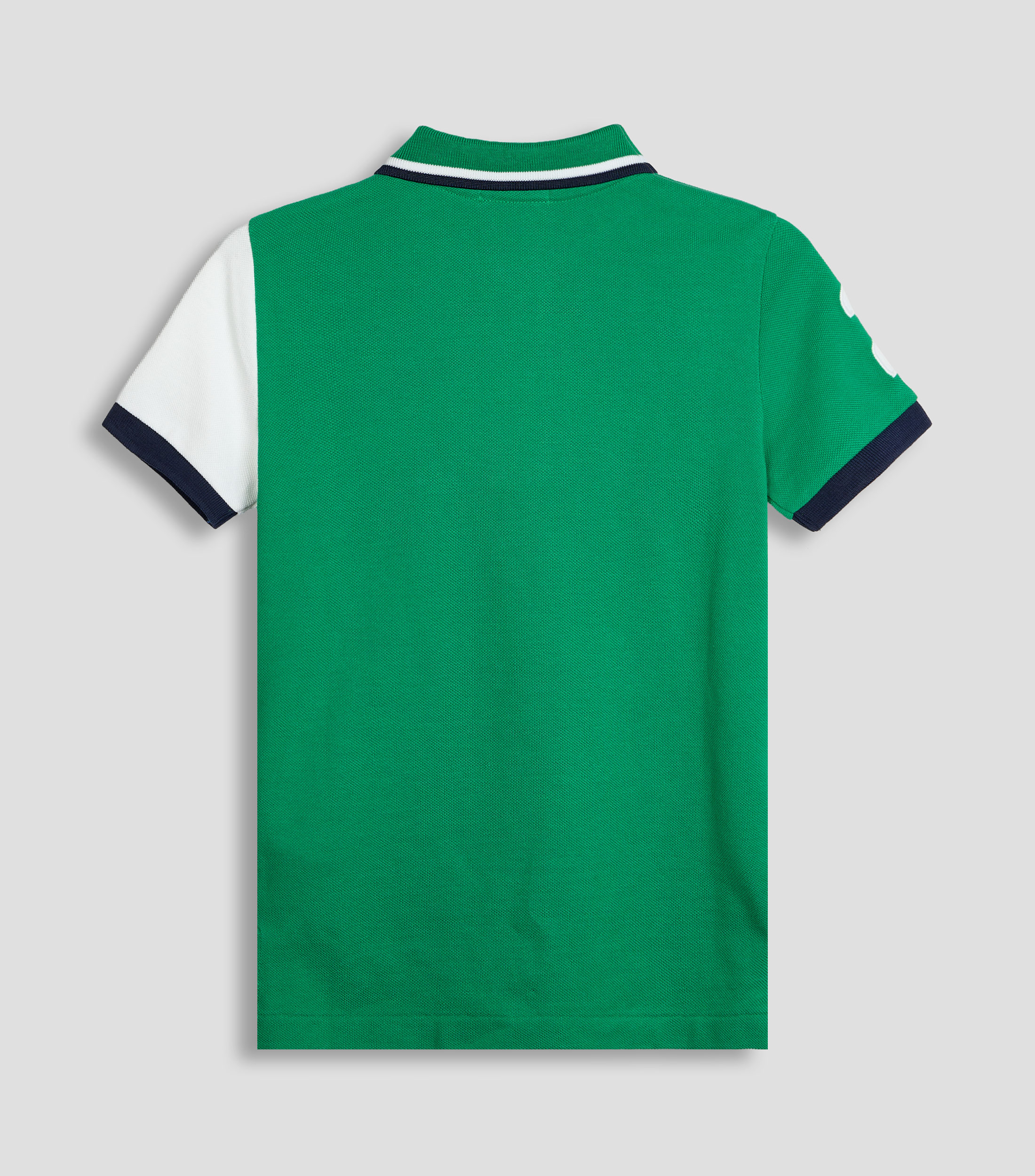 Playera tipo polo manga corta con franjas Niño