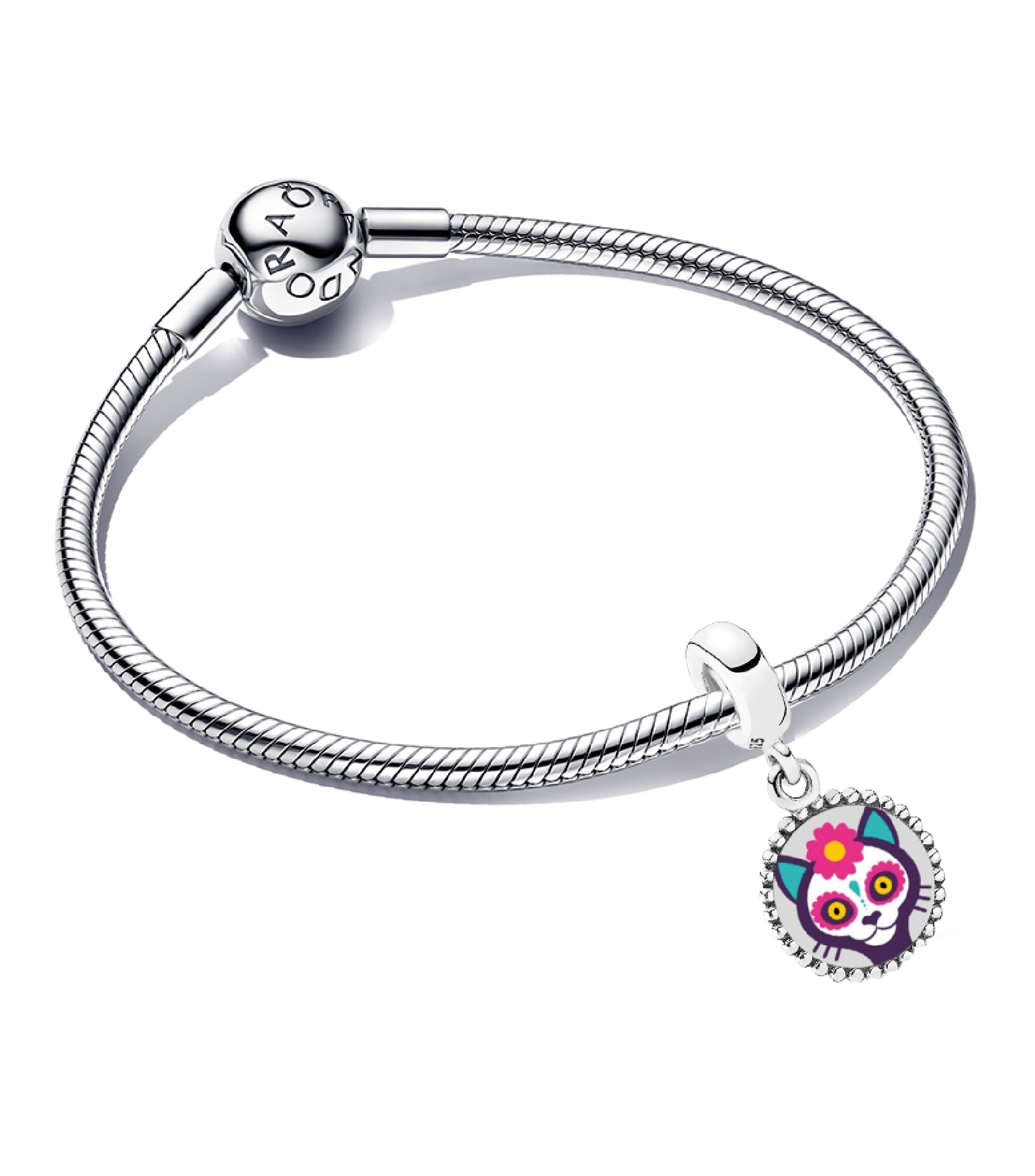 Pulsera con Dije de Gato Multicolor Mujer