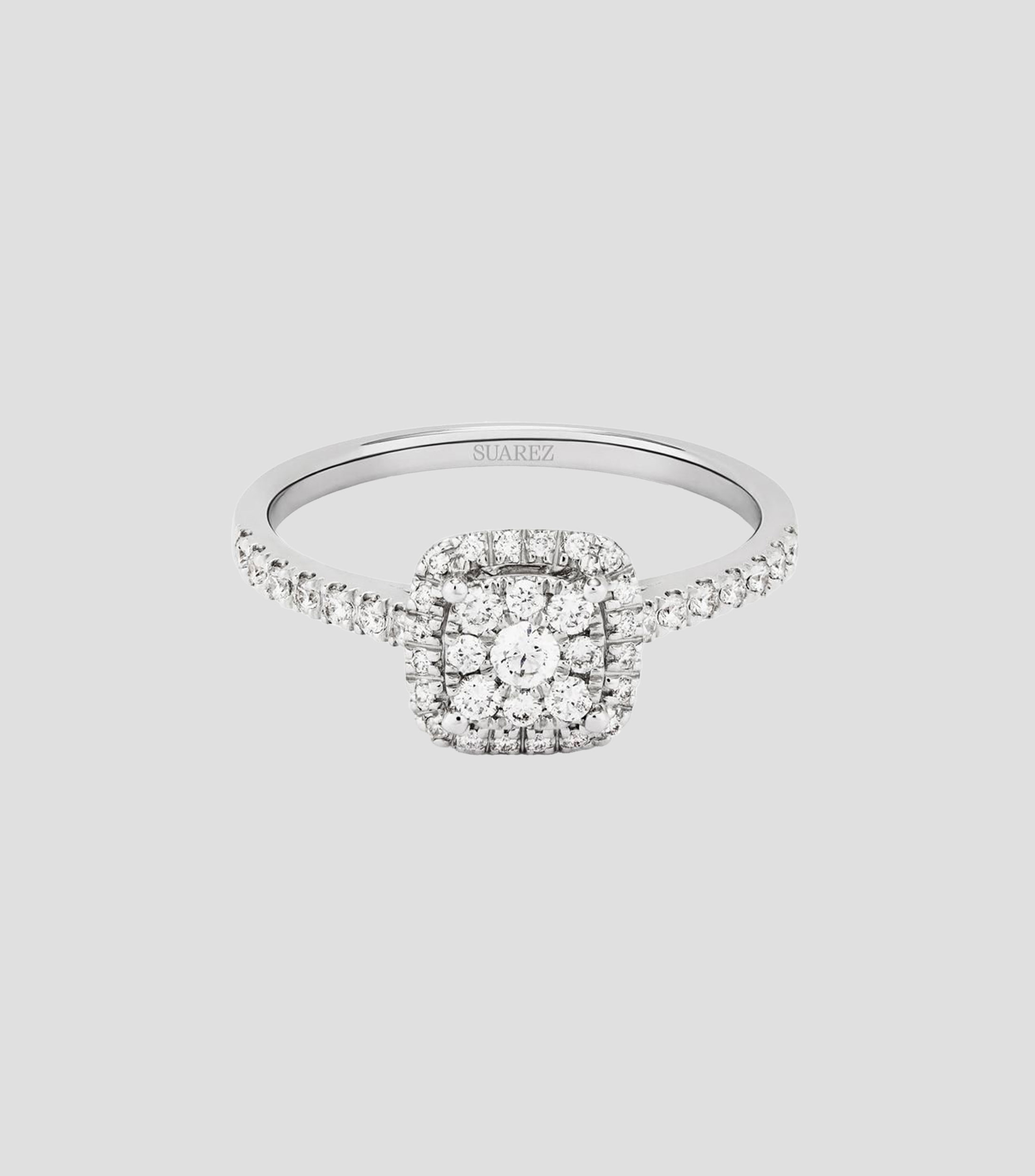 Anillo en oro blanco de 18 kilates Grace con diamantes Mujer