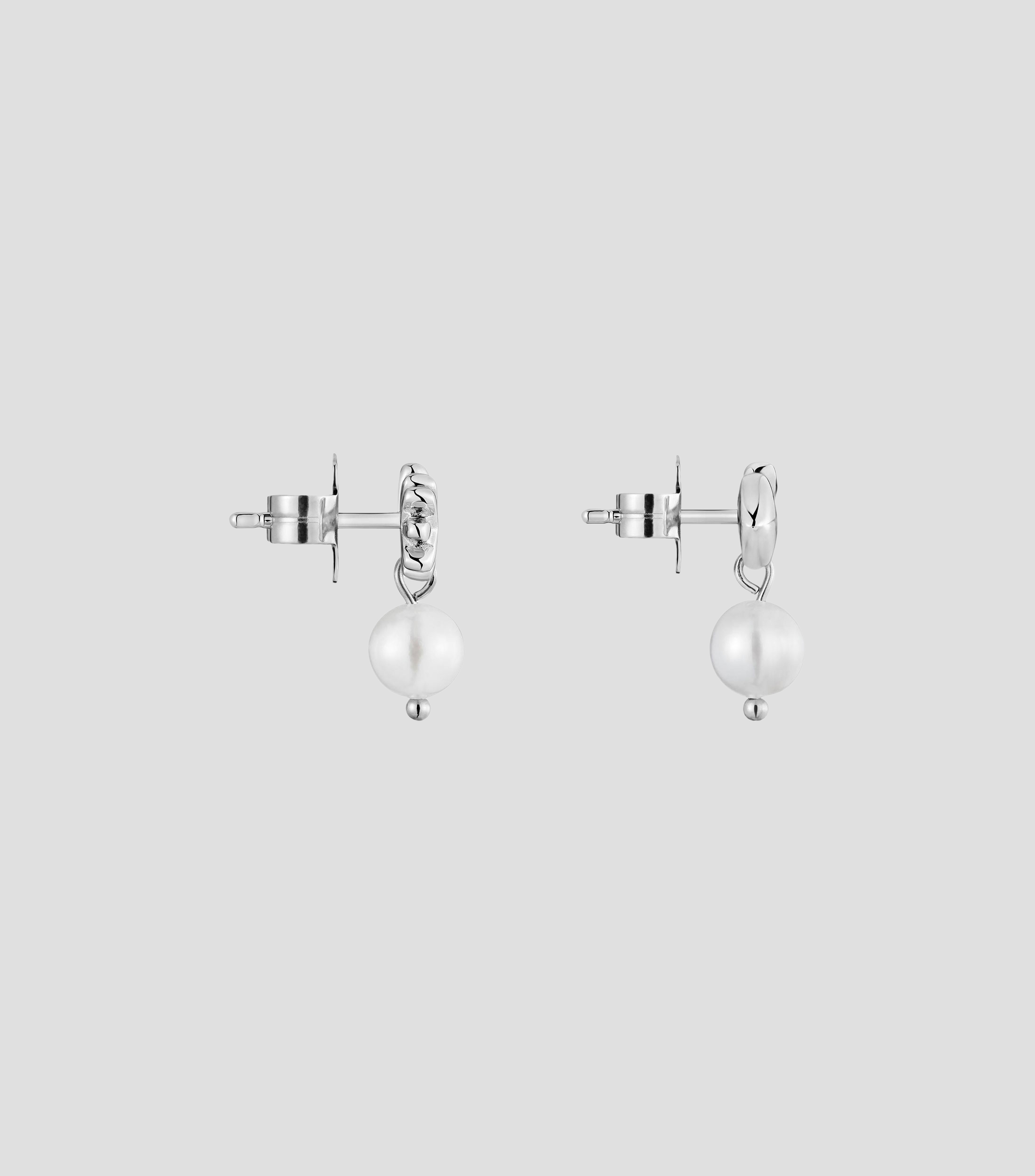 Aretes flecha Charming con perla Mujer