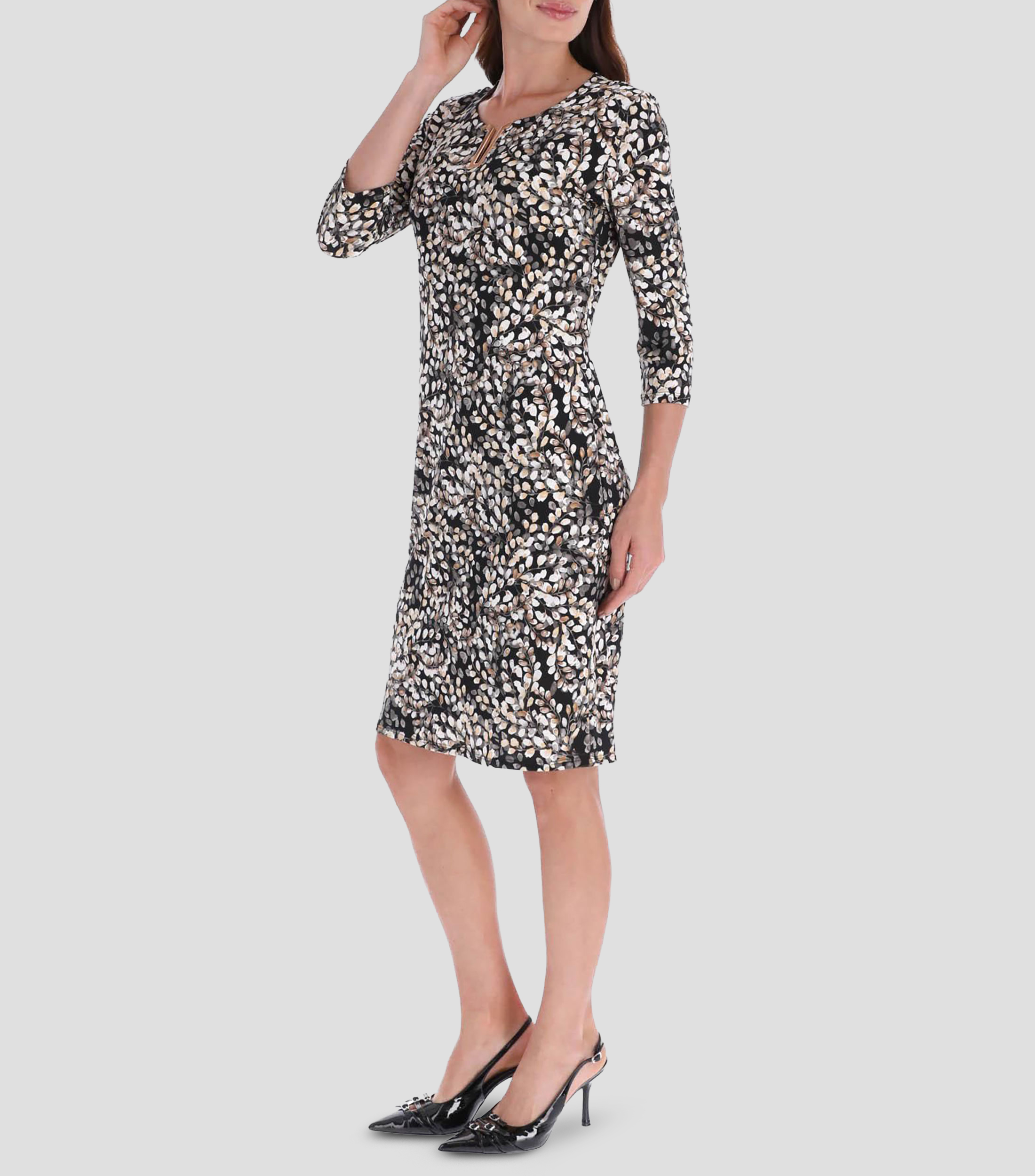 Vestido midi estampado Mujer