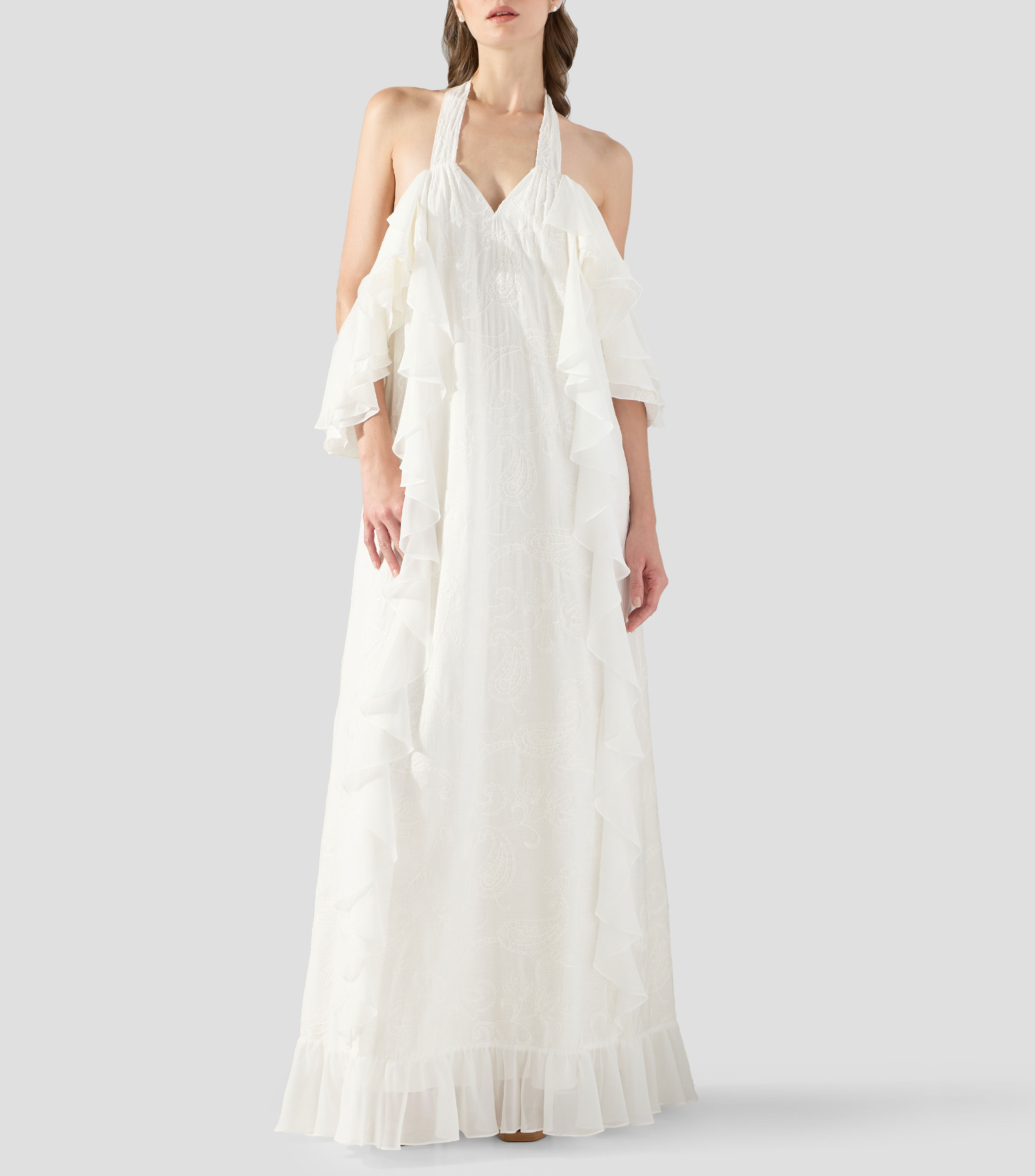 Vestido de fiesta largo liso Mujer