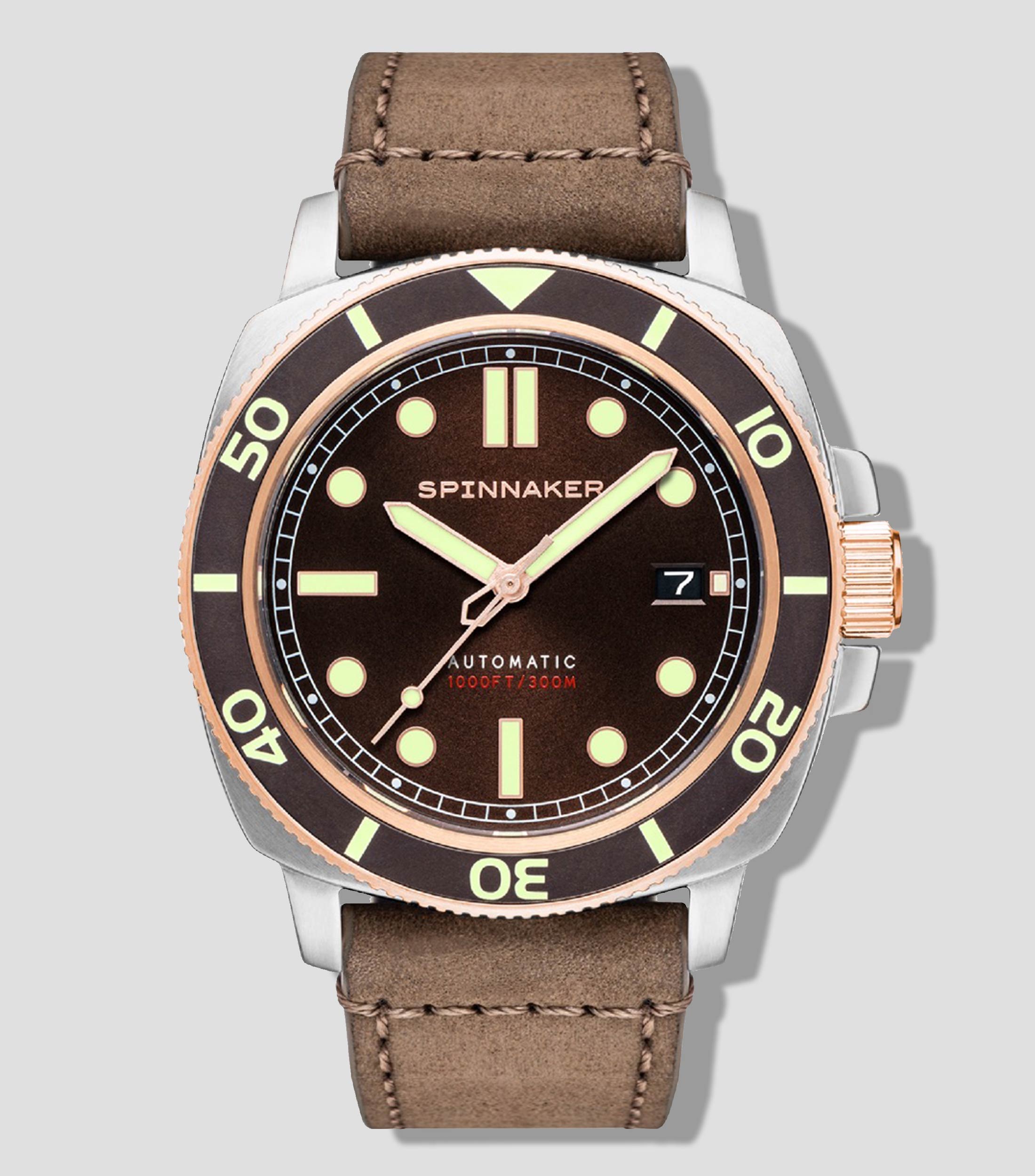 Reloj para Hombre Hull Diver Casual Plateado, Café