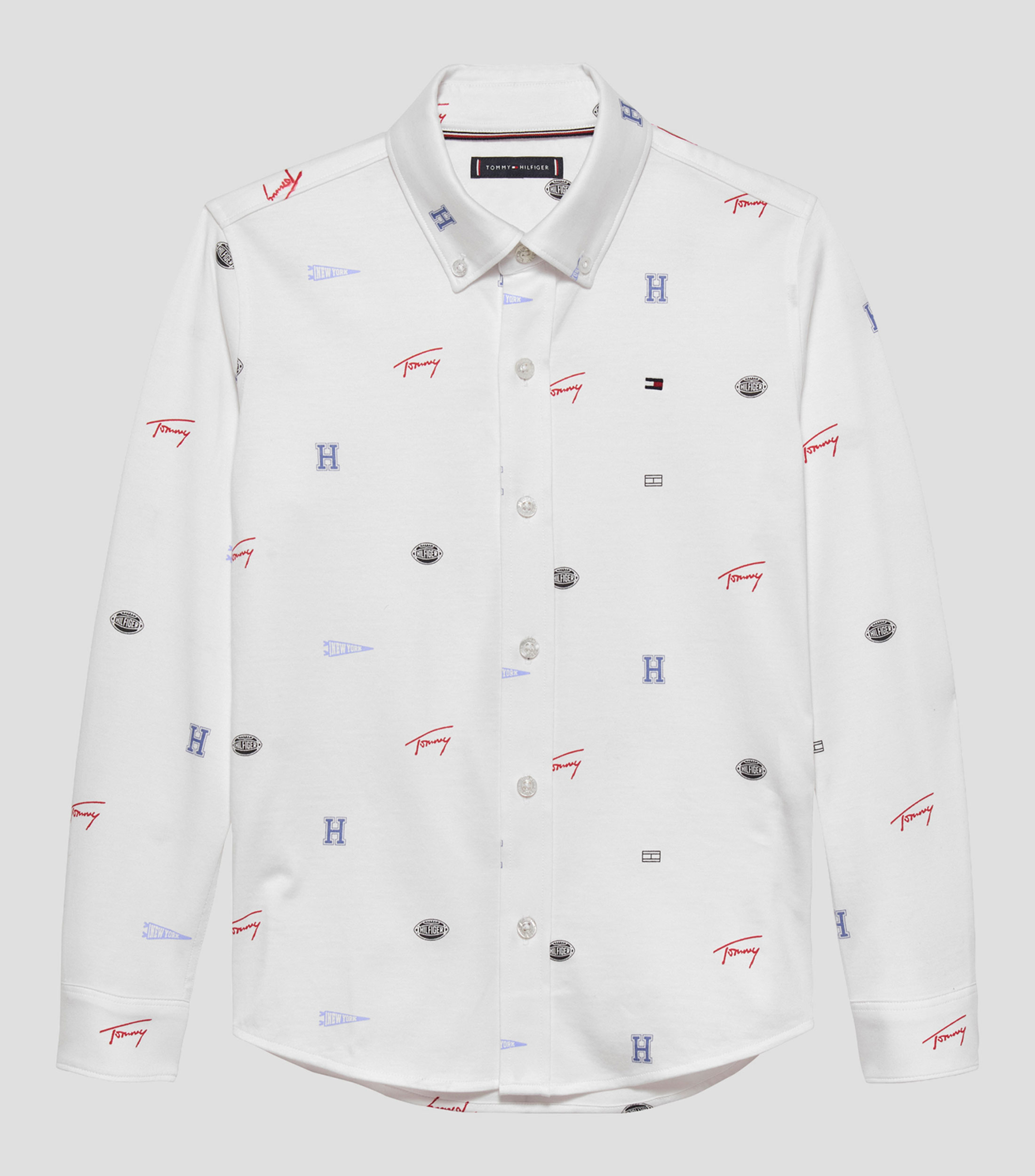 Camisa estampada manga larga Nino