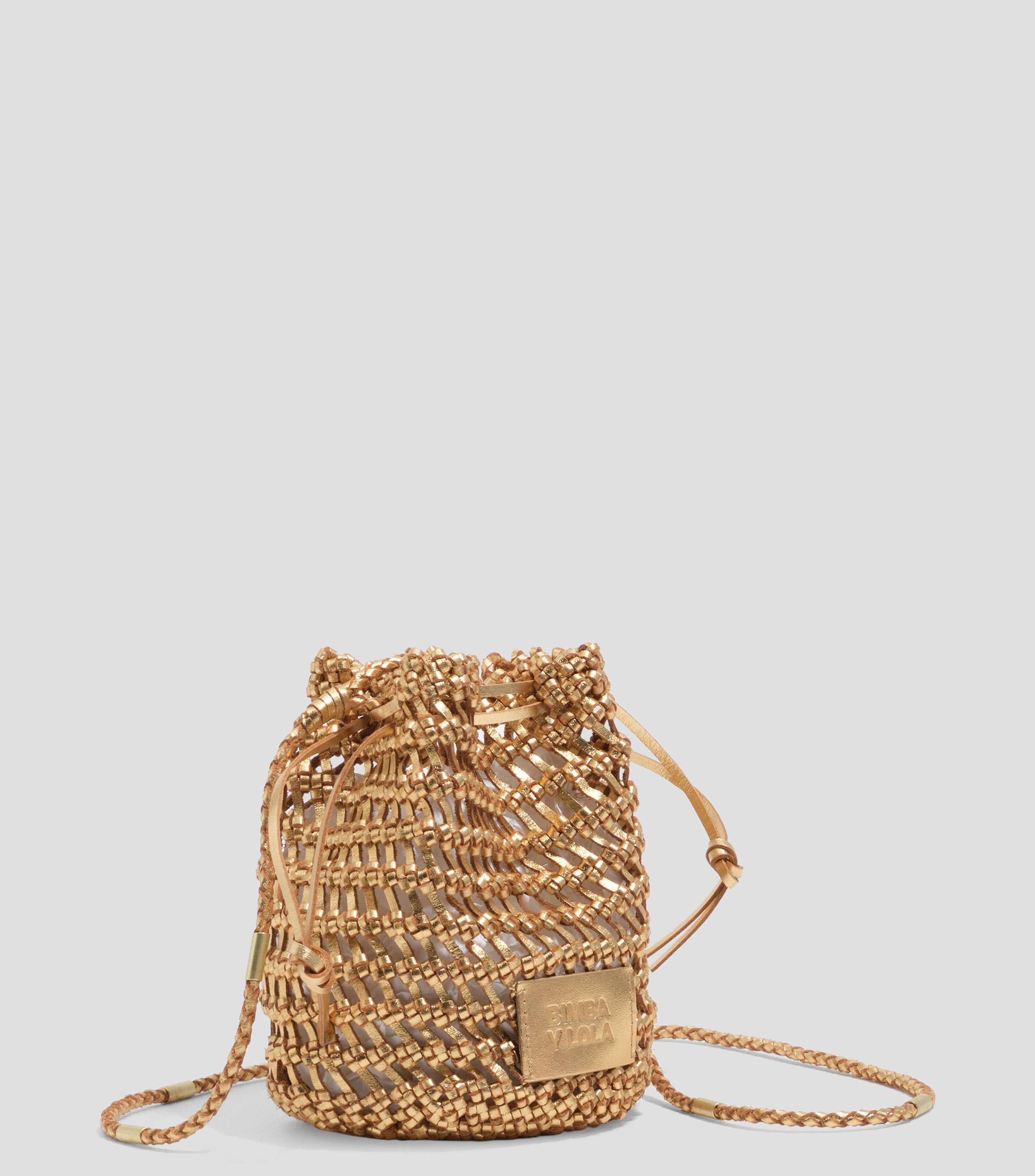 Bolsa crossbody en piel lisa Mujer