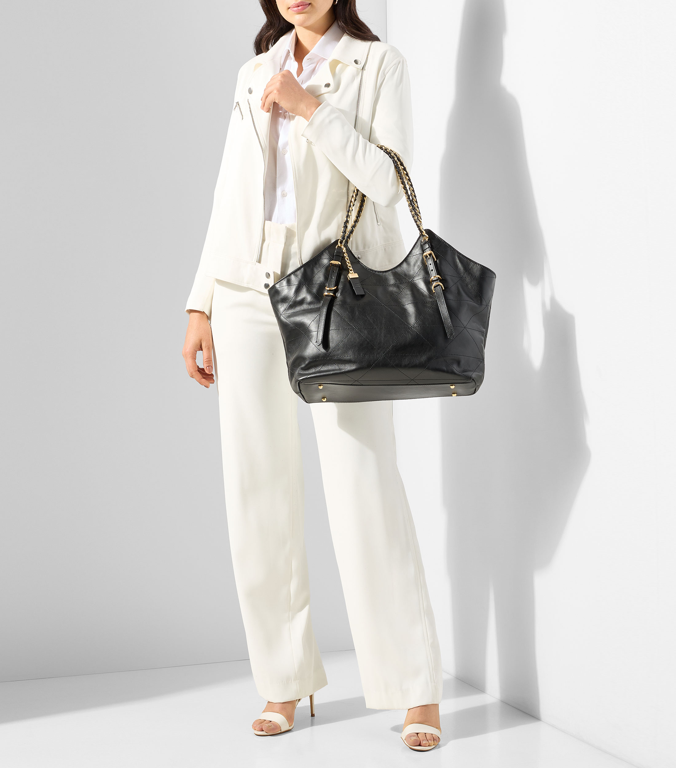 Bolsa tote negra Venus lisa Mujer