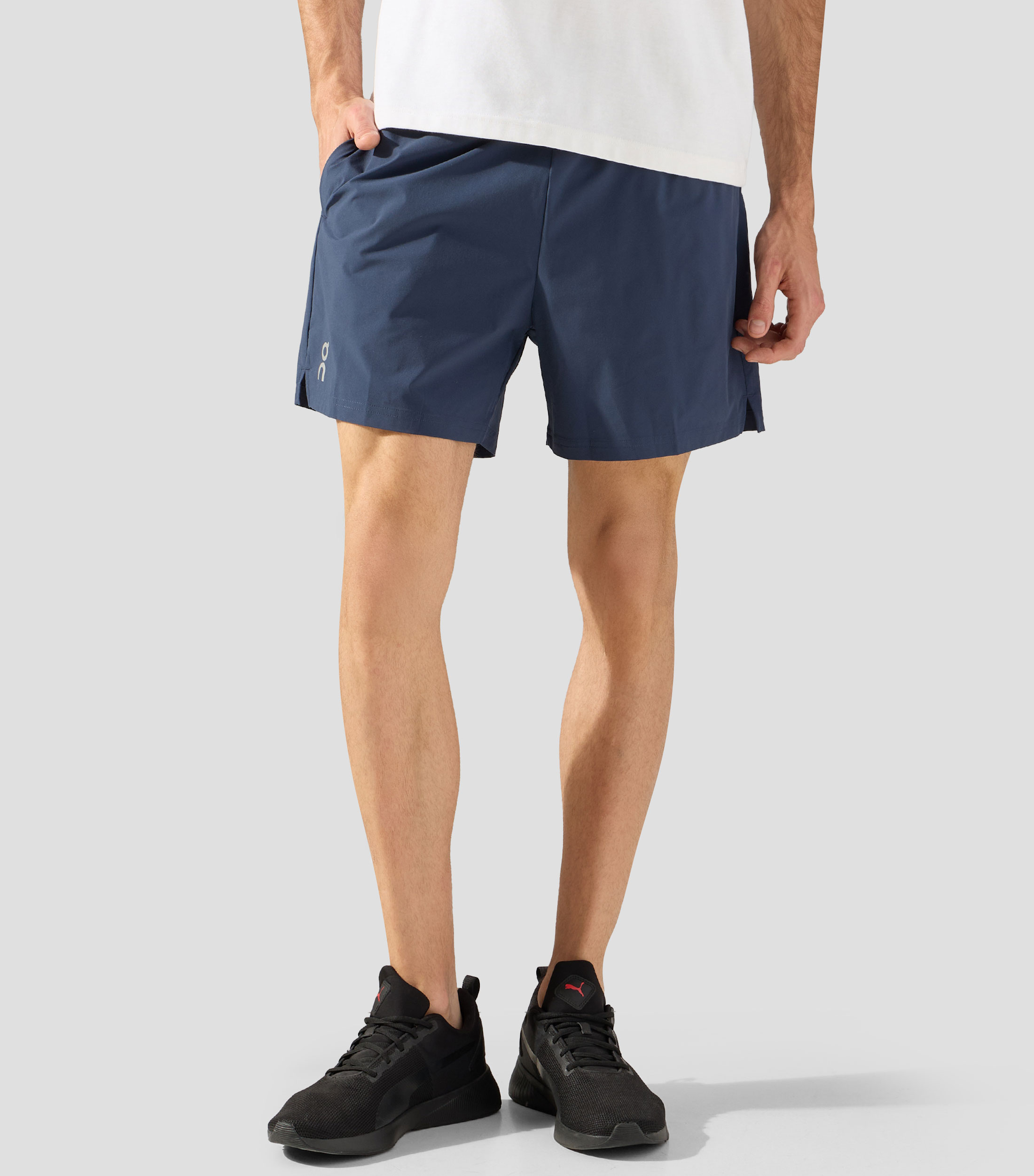 Short para correr liso Hombre