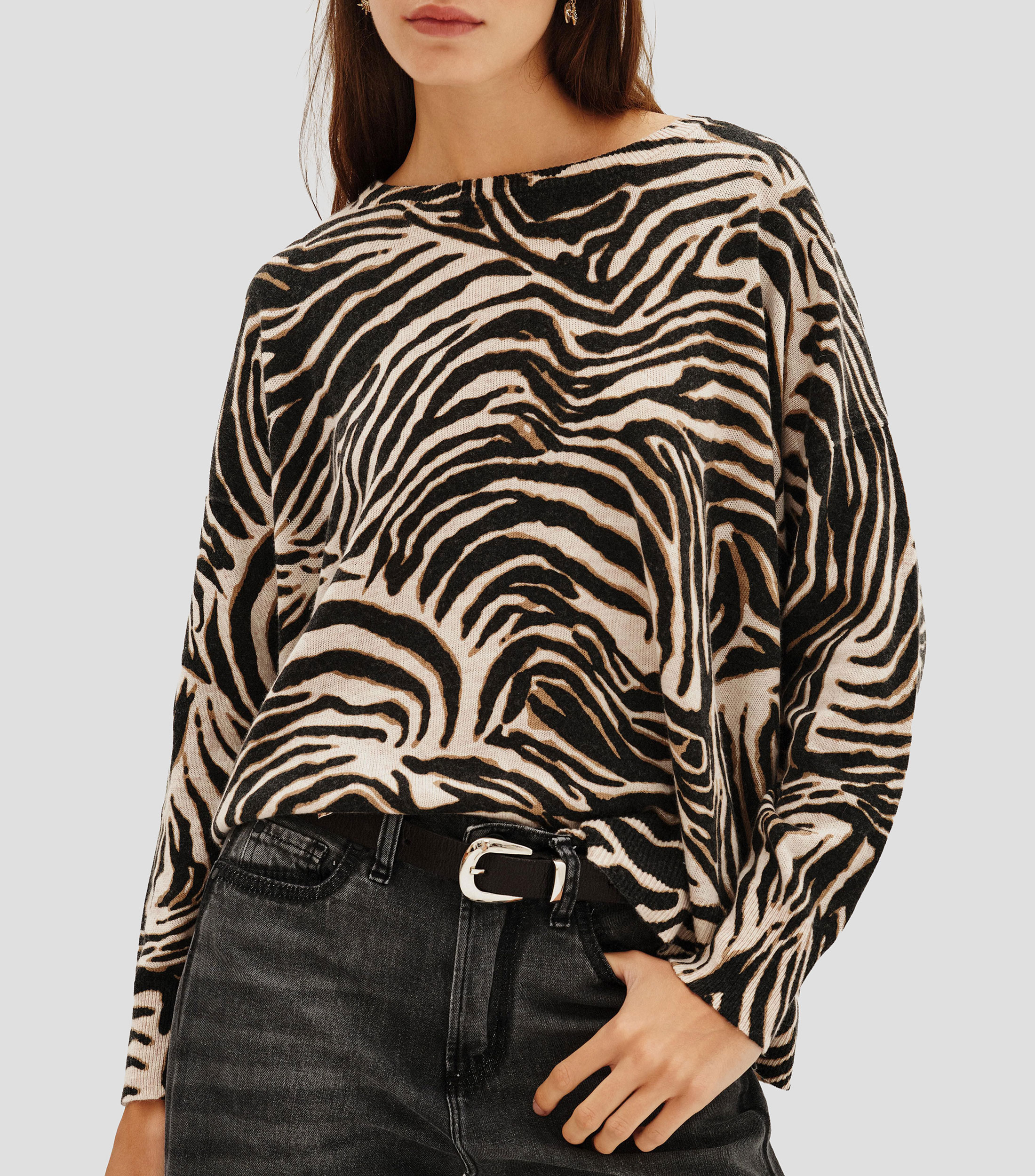 Suéter cuello redondo Mujer