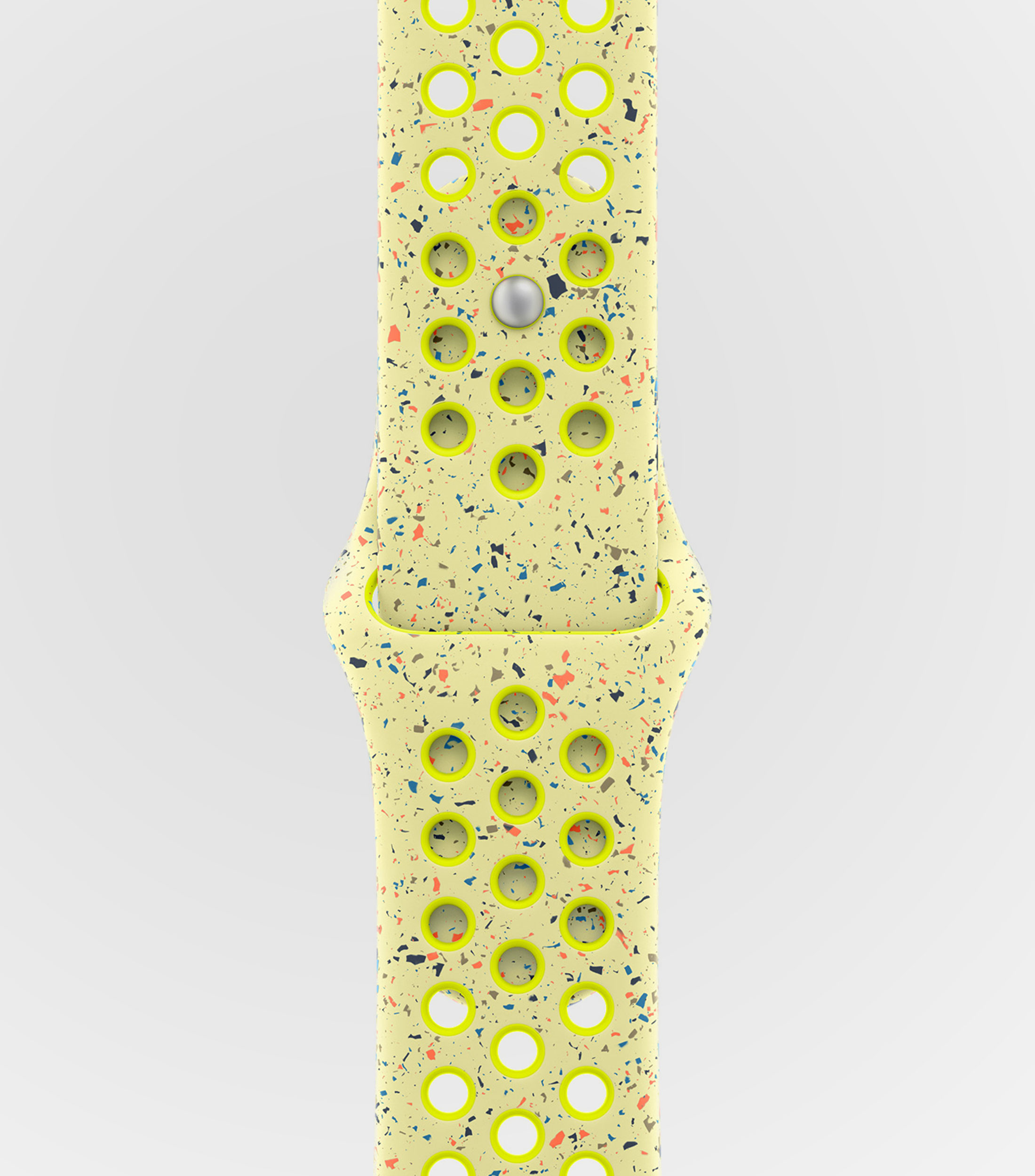Correa deportiva Nike color Volt Splash para caja de 46 mm - ML