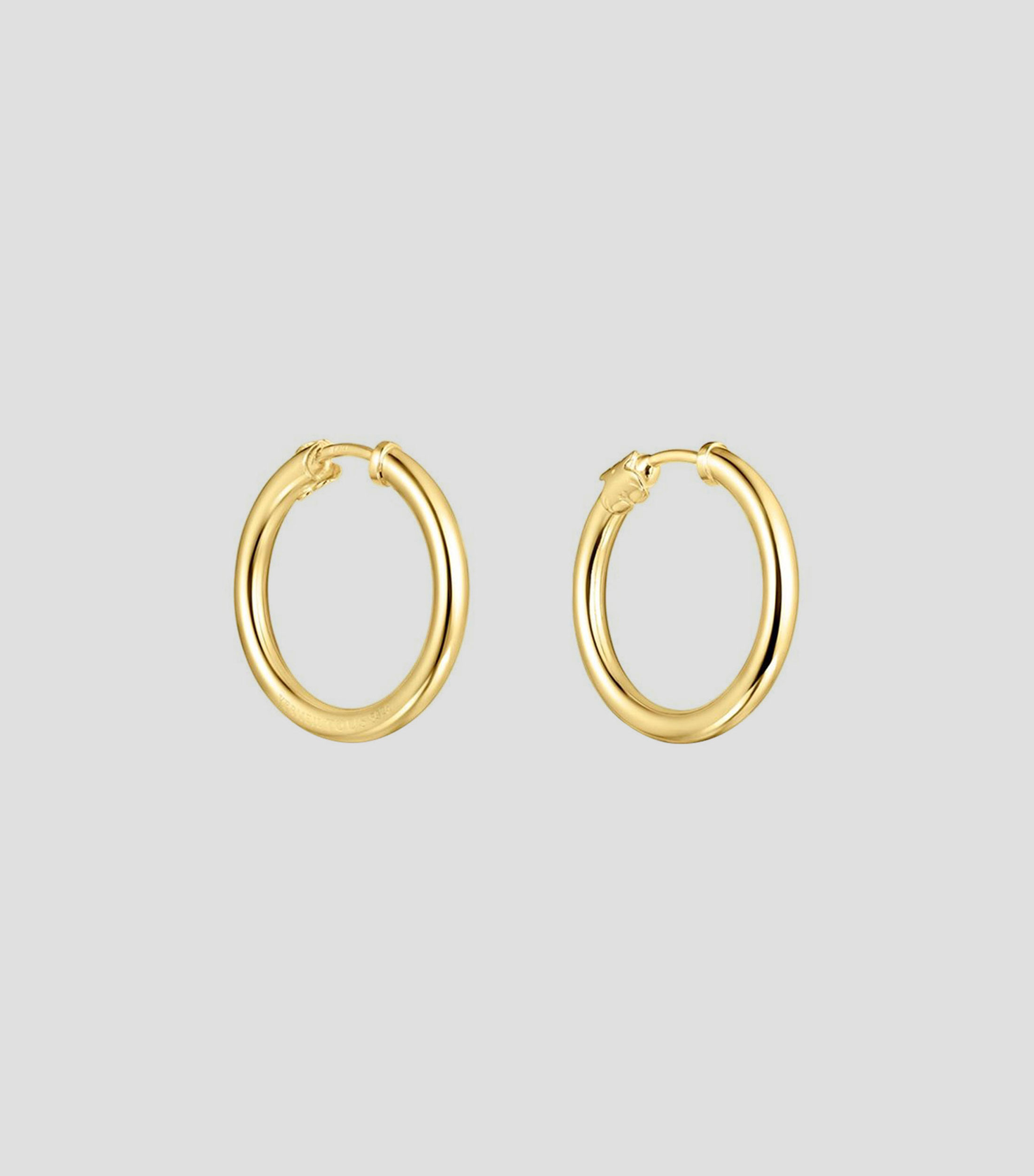 Arracadas en plata vermeil Basics Mujer