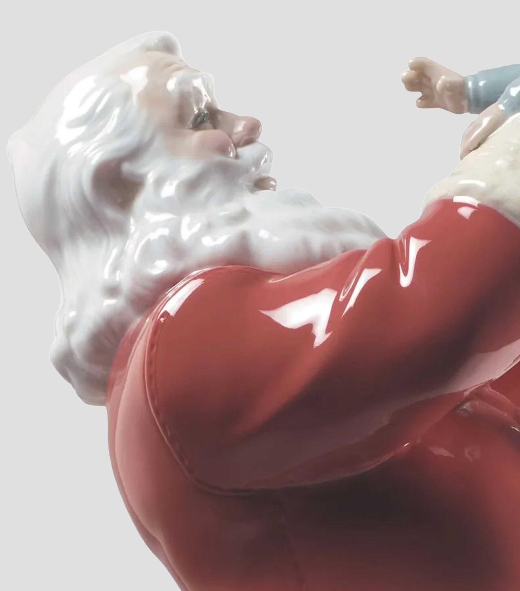 Figura Feliz Navidad Papa Noel En porcelana