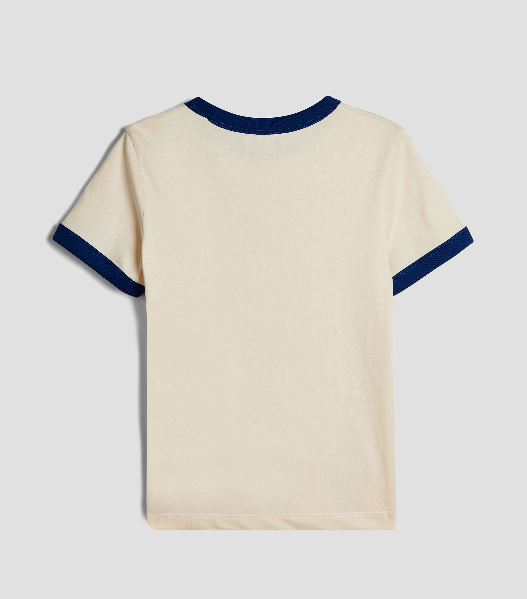 Playera cuello redondo manga corta lisa con bordado Niño