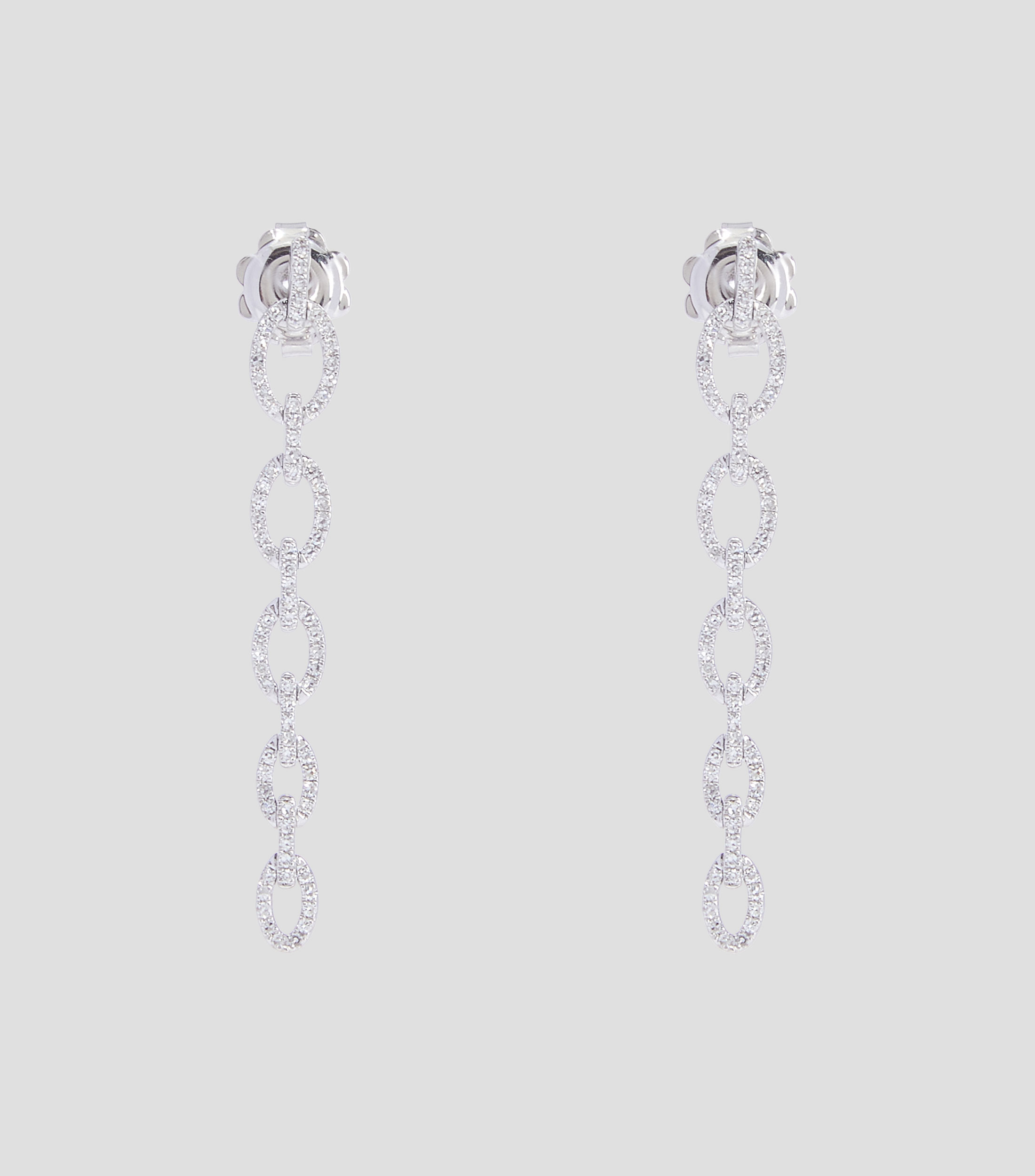 Aretes en oro blanco de 18 Kts Mujer