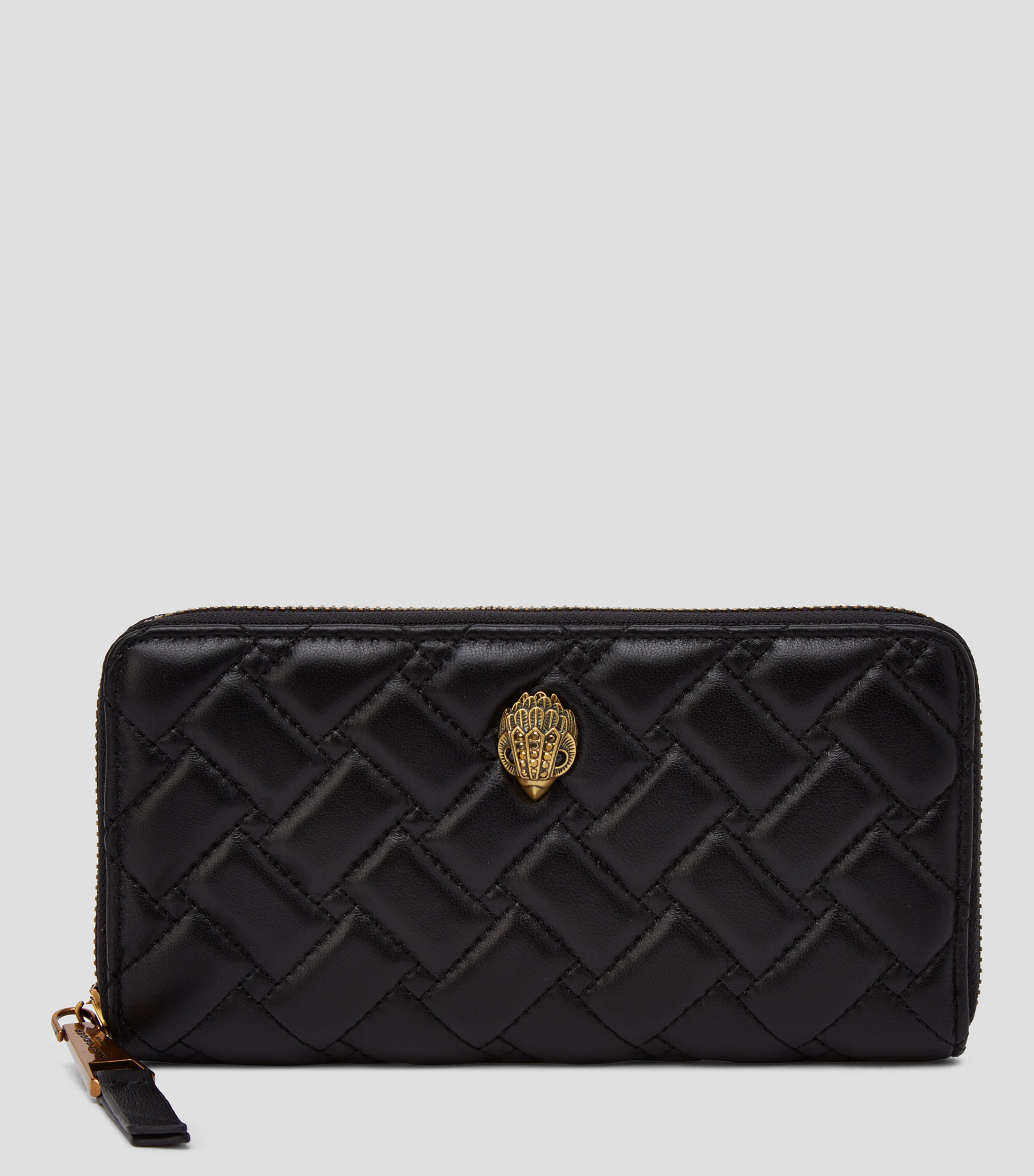 Cartera negra en piel capitonada Mujer
