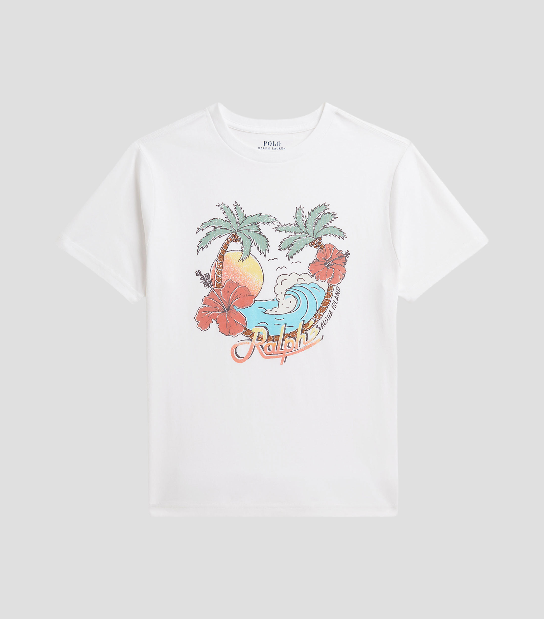 Playera de cuello redondo con manga corta estampada Niño