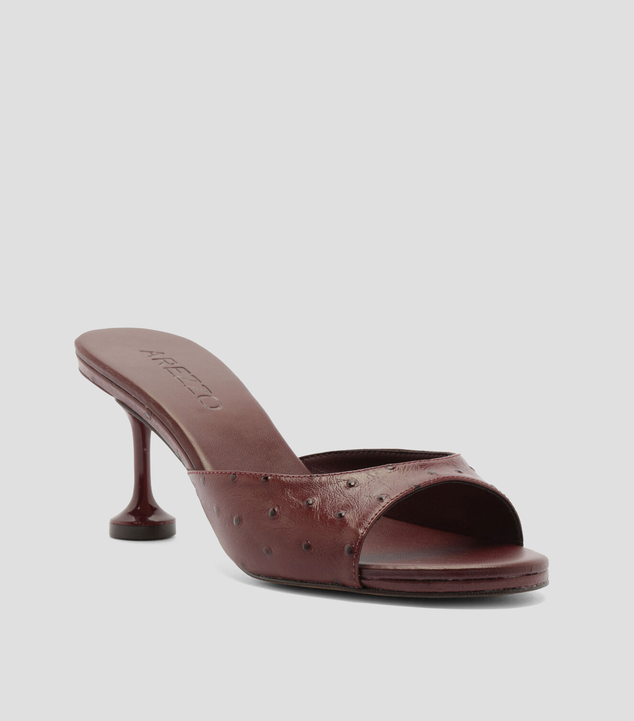 Sandalias con tacón bajo redondo Mujer