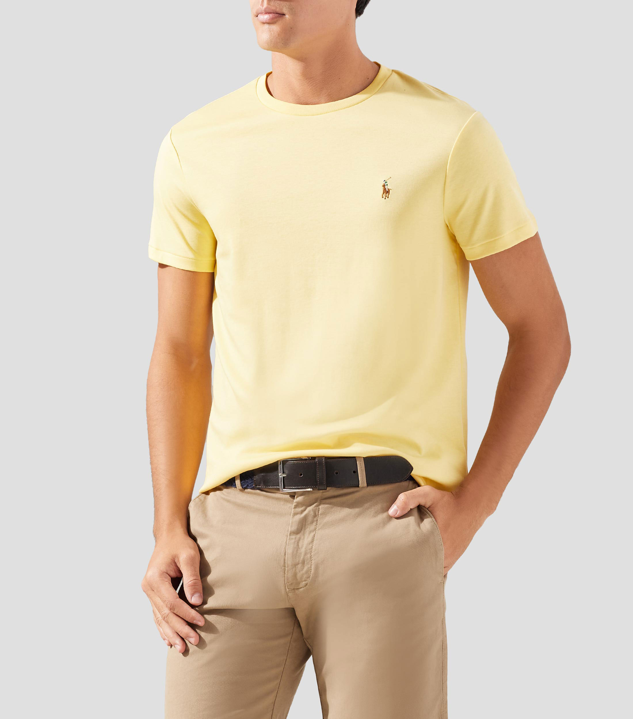 Playera cuello redondo manga corta lisa Hombre