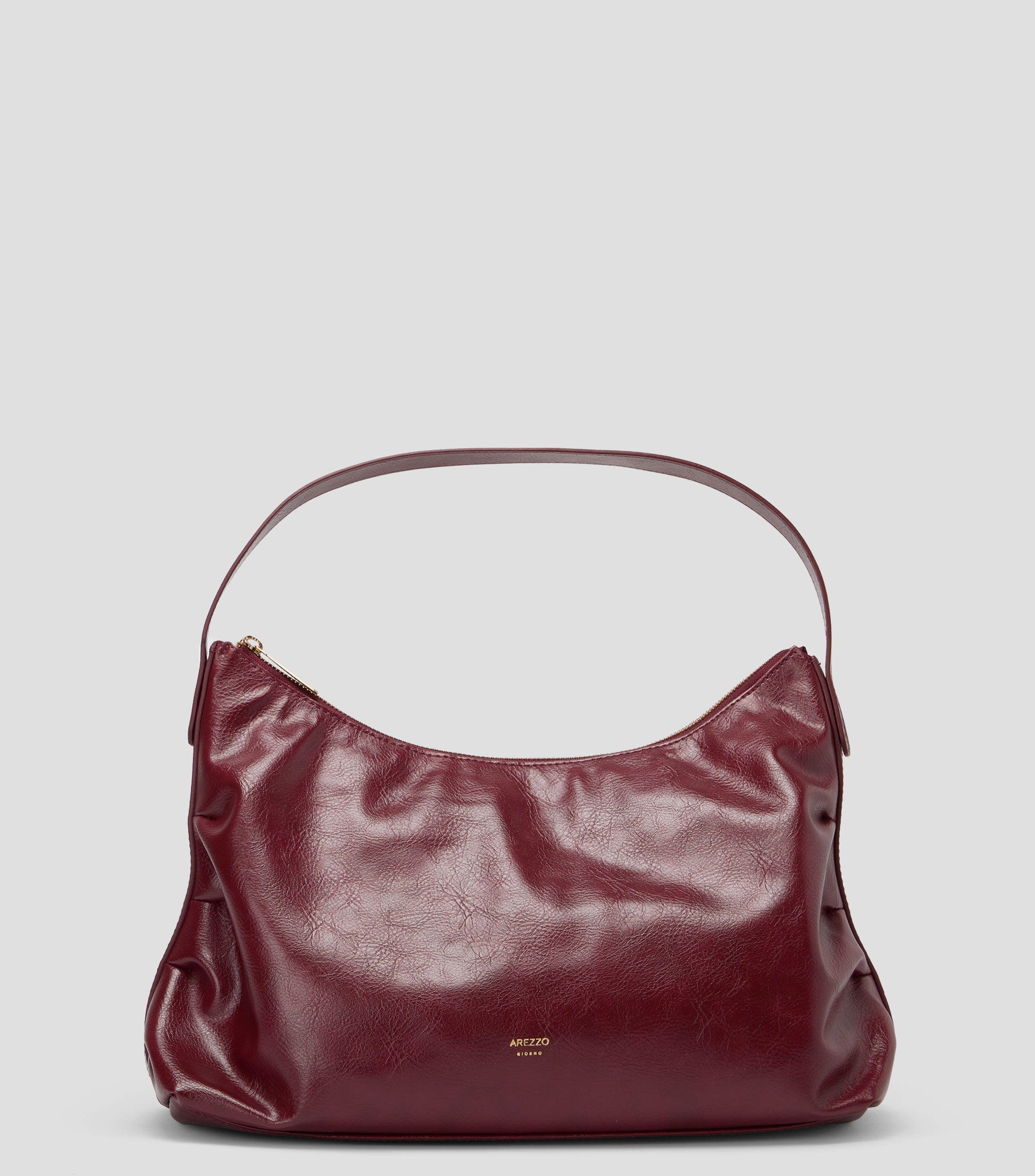 Bolsa Hobo Cabedal Rustic Sólido Mujer