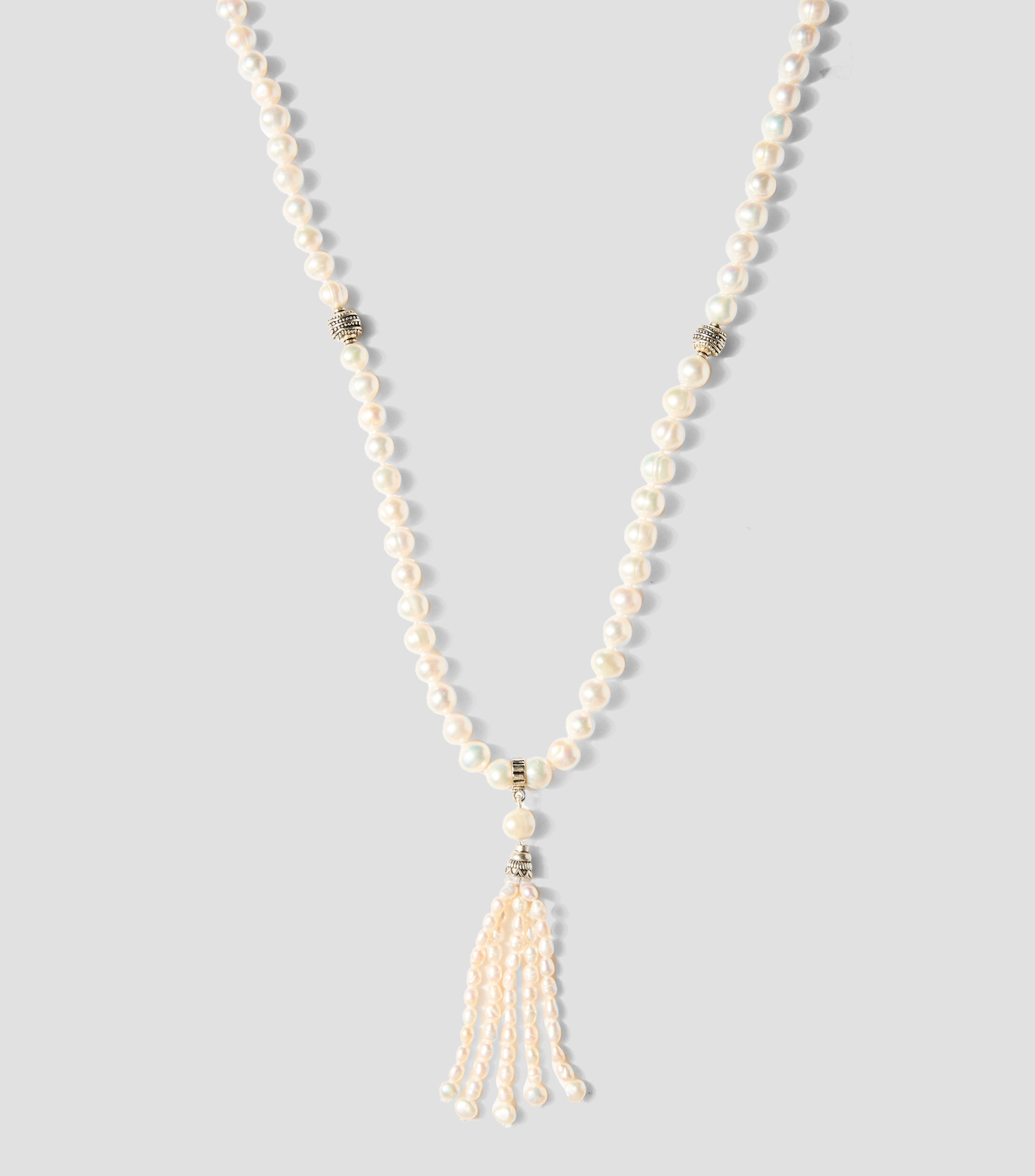 Collar con perla blanca Mujer